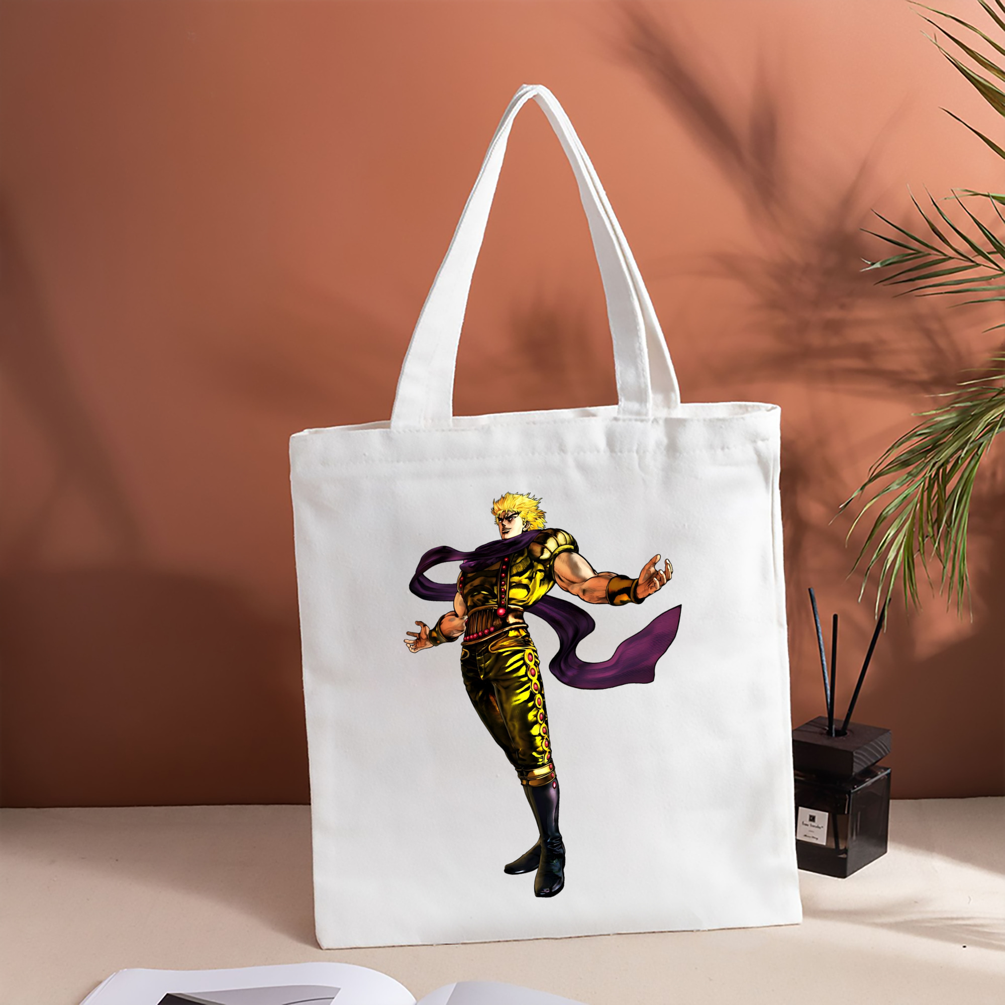 ジョジョの奇妙な冒険 ディオ?ブランドー JoJo's Bizarre Adventure Dio Brando 縦型キャンバス生地手提げバッグ　トートバッグ