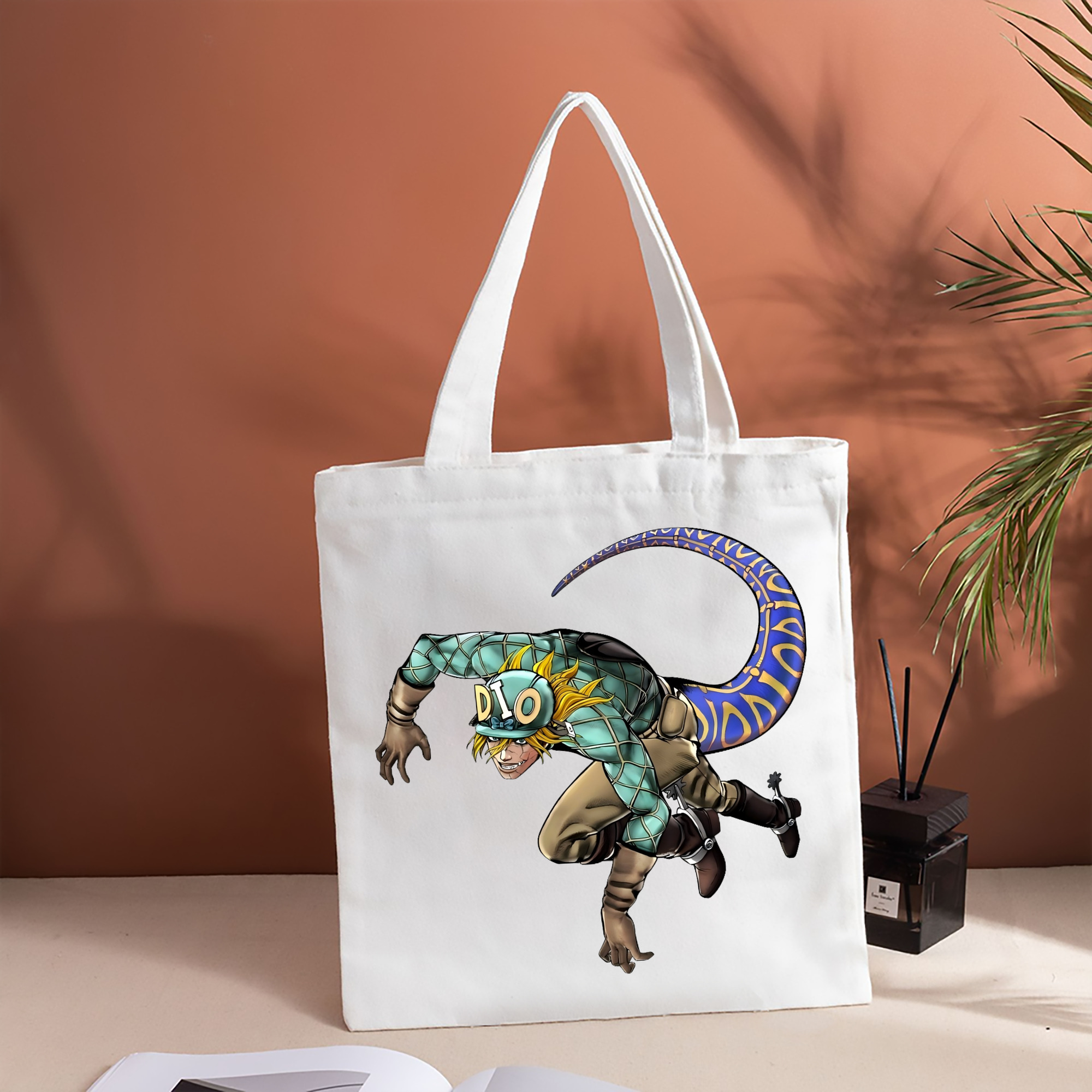 ジョジョの奇妙な冒険 ディオ?ブランドー JoJo's Bizarre Adventure Dio Brando 縦型キャンバス生地手提げバッグ　トートバッグ
