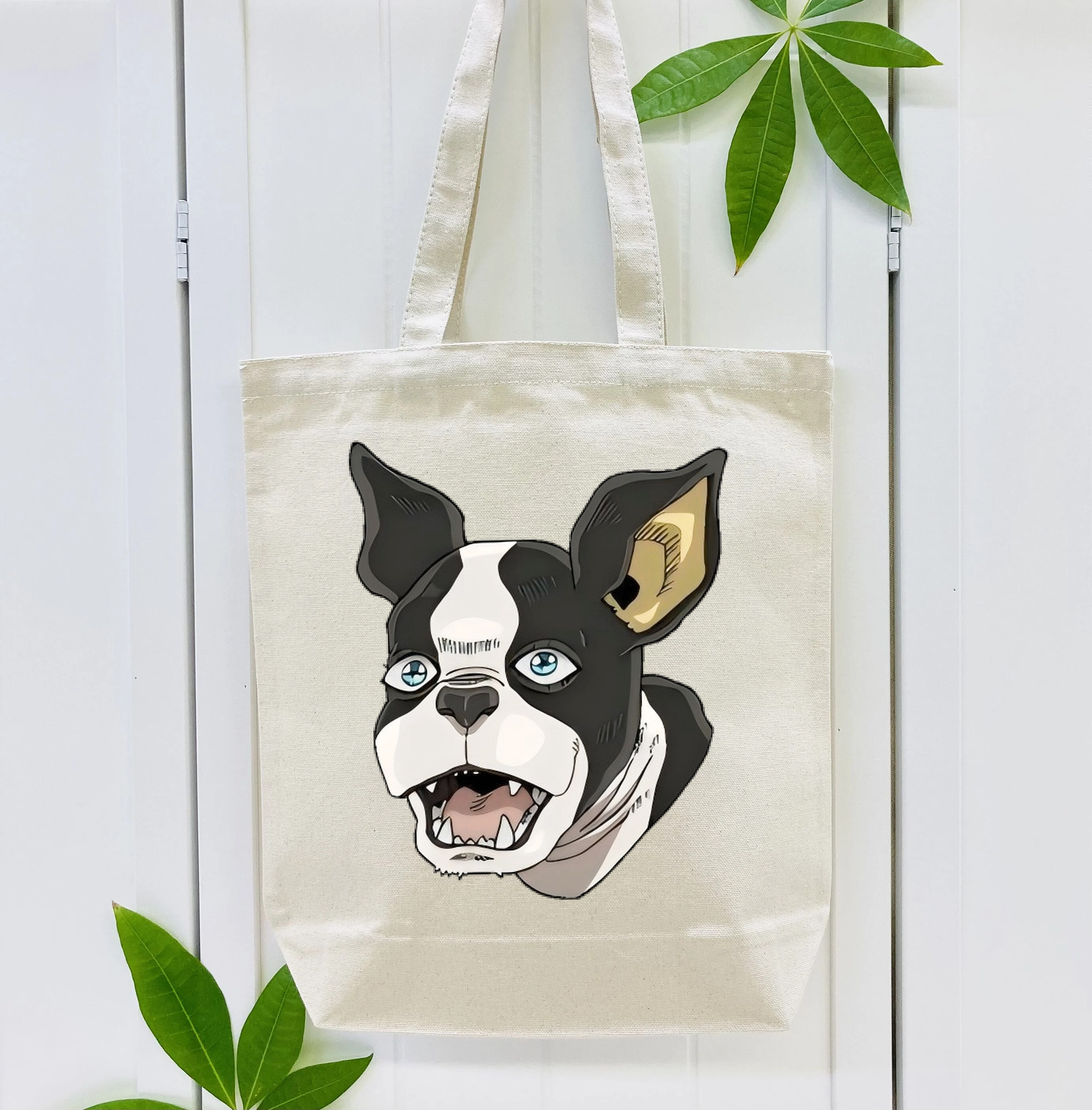 ジョジョの奇妙な冒険 イギー JoJo's Bizarre Adventure Iggy 縦型キャンバス生地手提げバッグ　トートバッグ