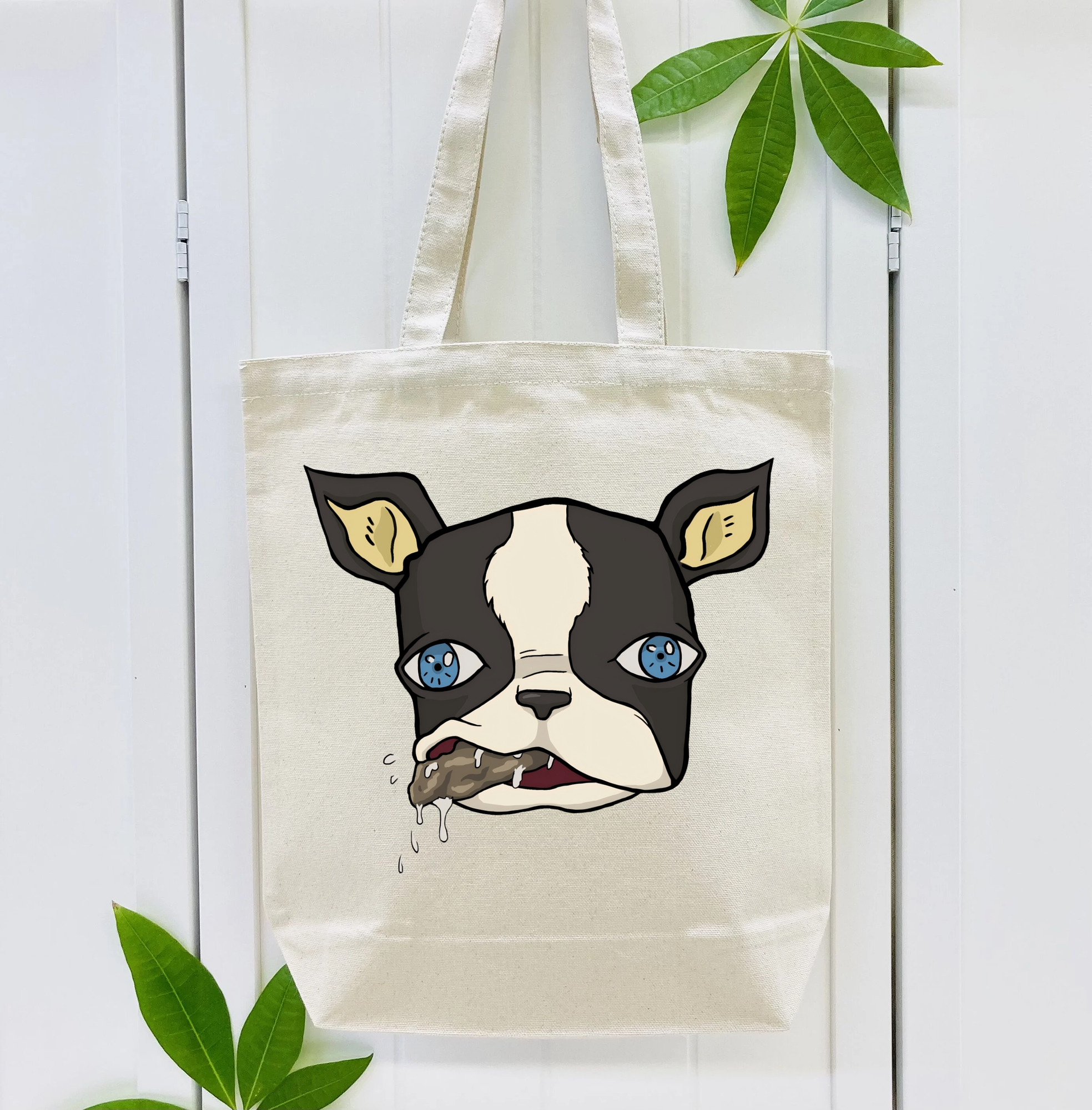 ジョジョの奇妙な冒険 イギー JoJo's Bizarre Adventure Iggy 縦型キャンバス生地手提げバッグ　トートバッグ