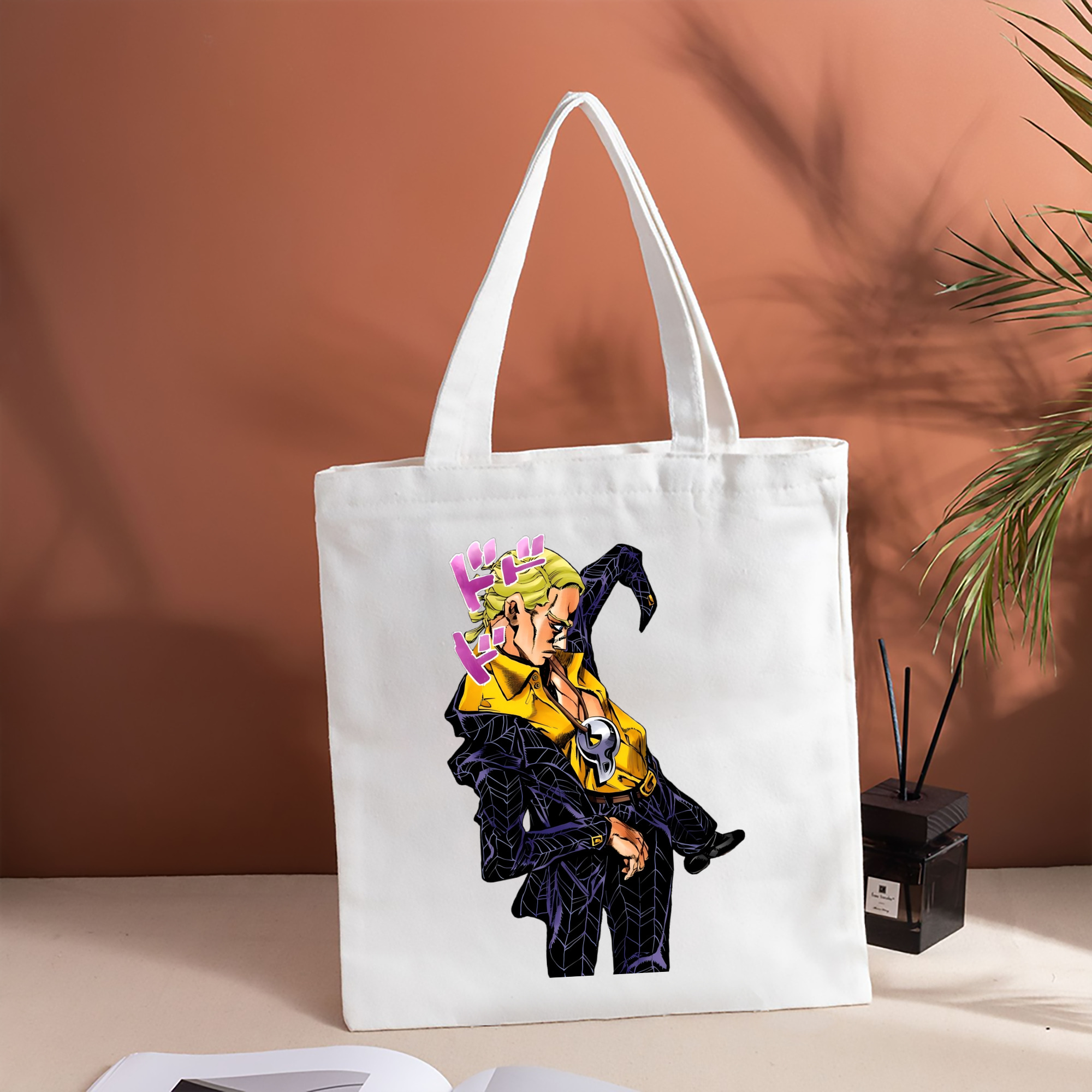 ジョジョの奇妙な冒険 プロシュート JoJo's Bizarre Adventure Prosciutto 縦型キャンバス生地手提げバッグ　トートバッグ
