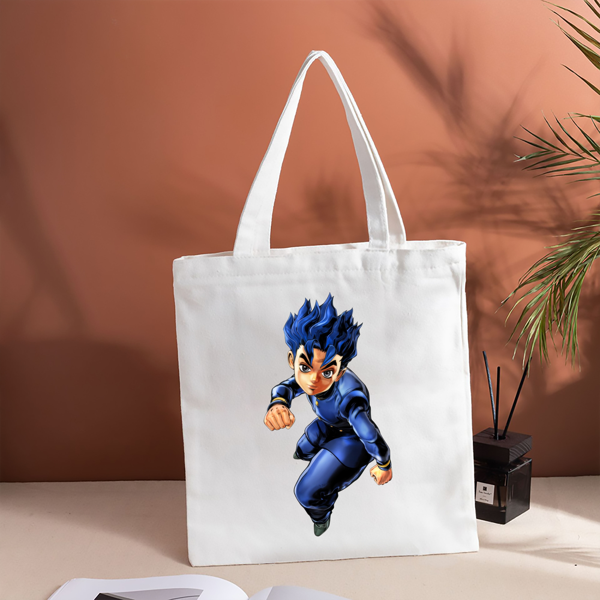ジョジョの奇妙な冒険 広瀨康一 JoJo's Bizarre Adventure Hirose Koichi 縦型キャンバス生地手提げバッグ　トートバッグ