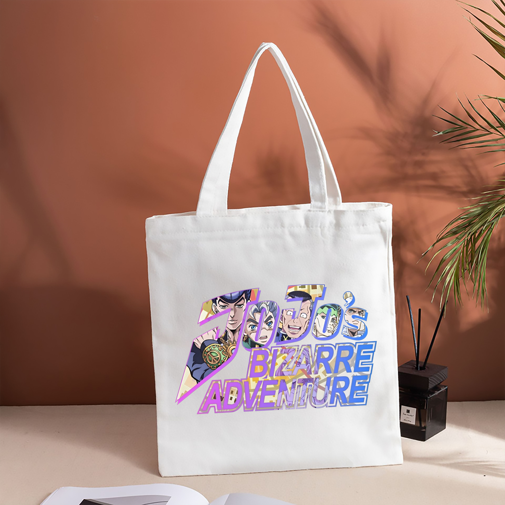 ジョジョの奇妙な冒険 JoJo's Bizarre Adventure 縦型キャンバス生地手提げバッグ　トートバッグ