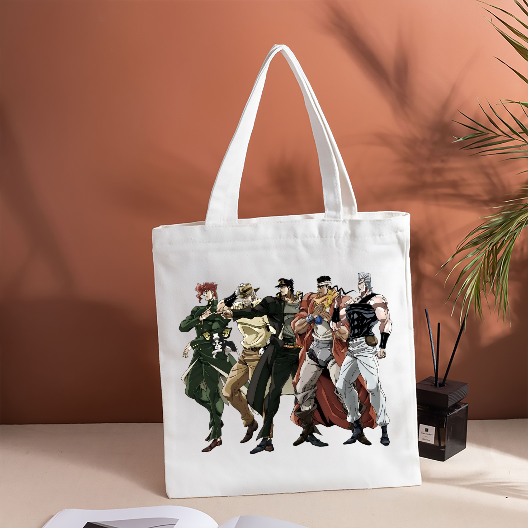 ジョジョの奇妙な冒険 JoJo's Bizarre Adventure 縦型キャンバス生地手提げバッグ　トートバッグ