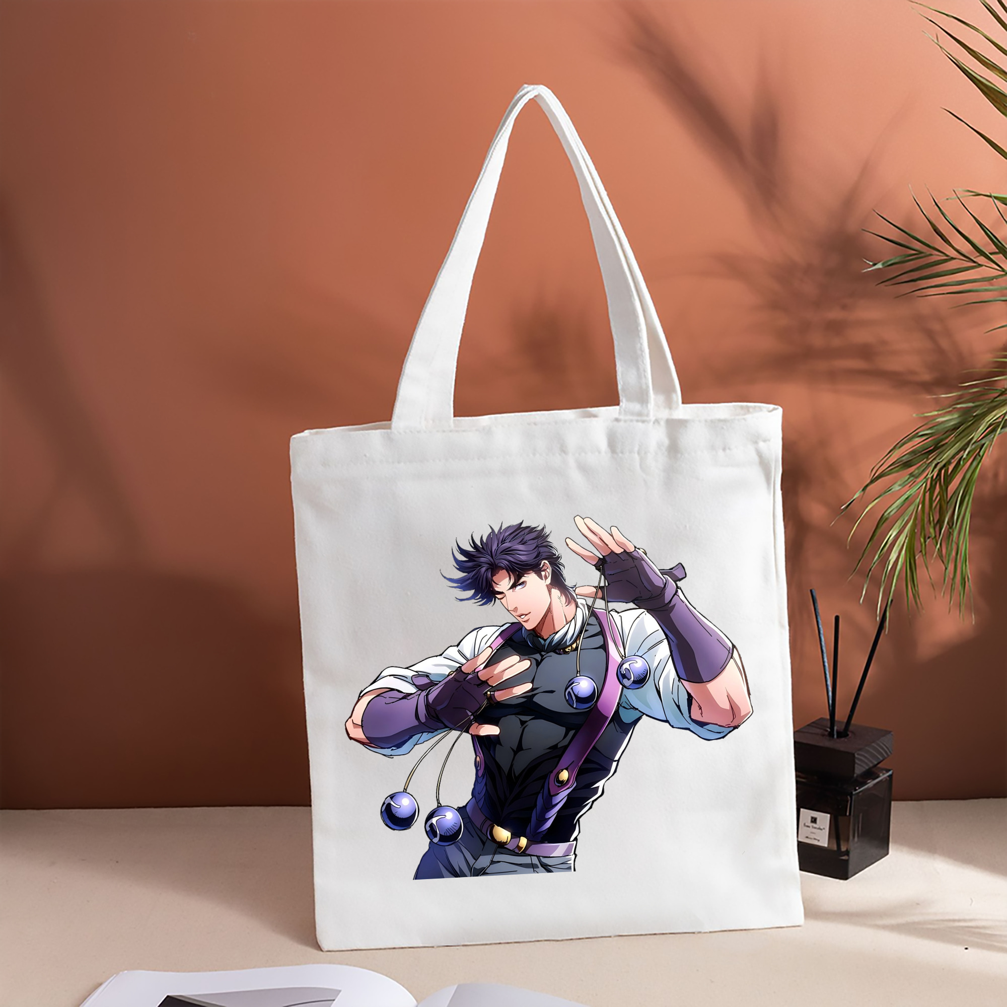 ジョジョの奇妙な冒険 JoJo's Bizarre Adventure 縦型キャンバス生地手提げバッグ　トートバッグ