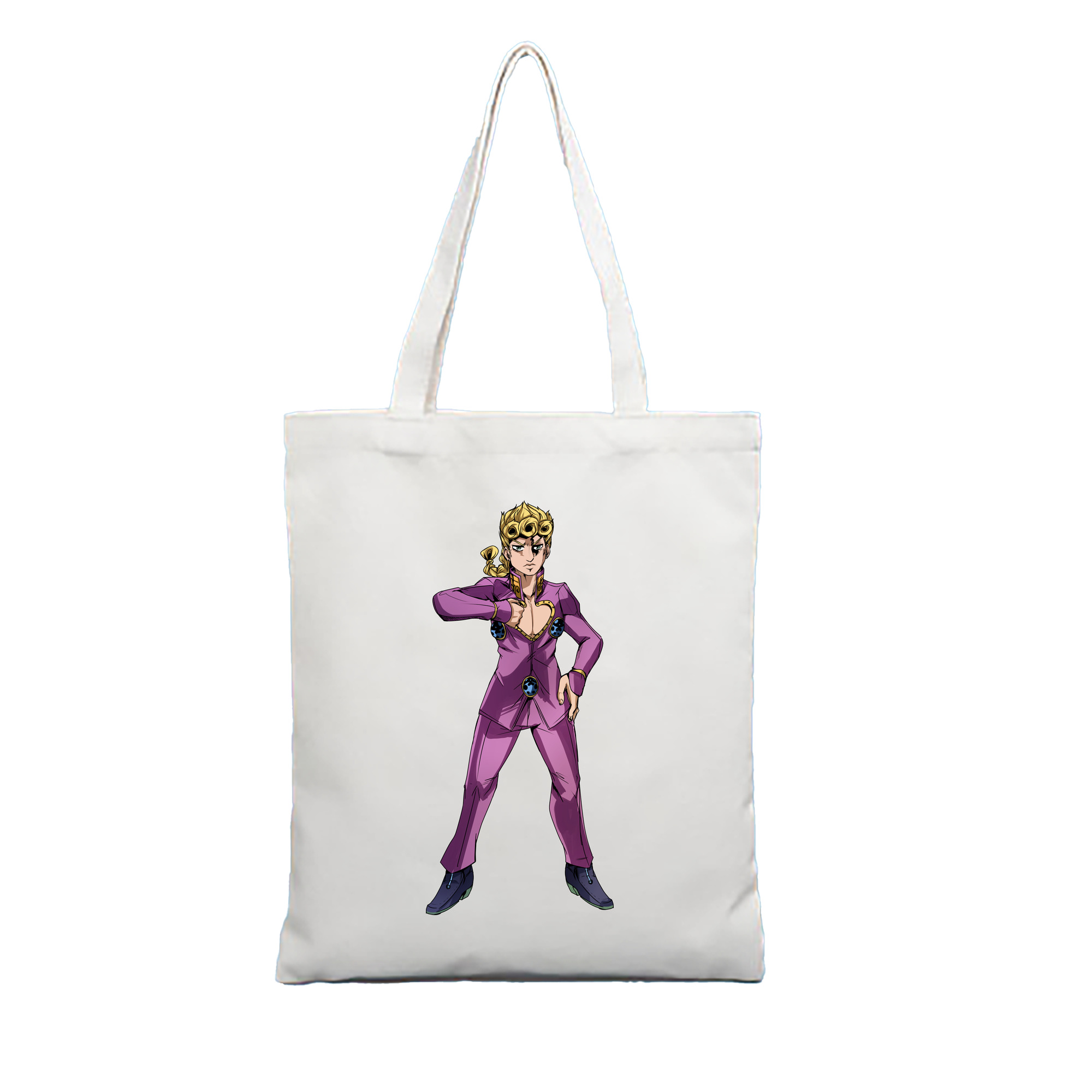 （画像用） ジョジョの奇妙な冒険 ジョルノ?ジョバァーナ JoJo's Bizarre Adventure Giorno Giovanna 縦型キャンバス生地手提げバッグ　トートバッグ