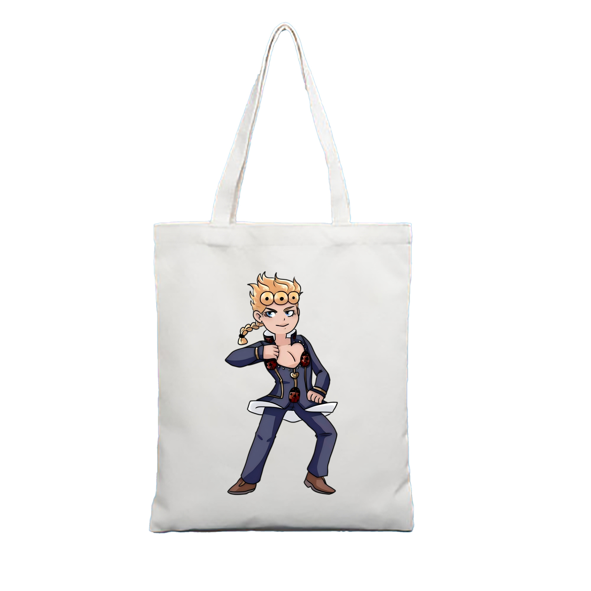 （画像用） ジョジョの奇妙な冒険 ジョルノ?ジョバァーナ JoJo's Bizarre Adventure Giorno Giovanna 縦型キャンバス生地手提げバッグ　トートバッグ