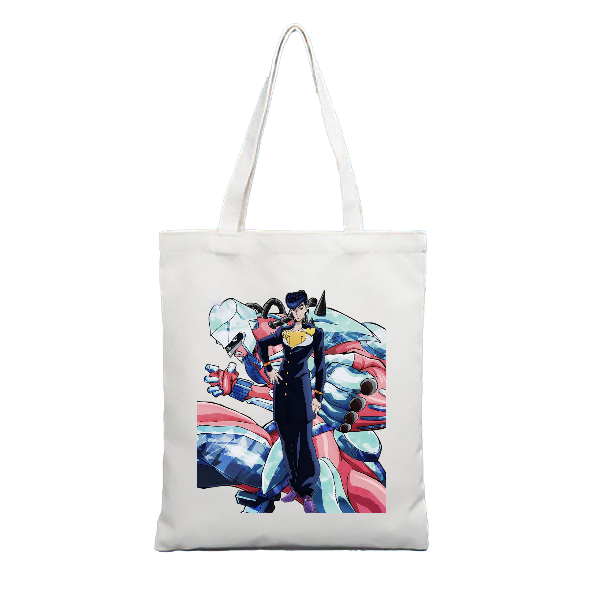 （画像用） ジョジョの奇妙な冒険 ひがしかた じょうすけ JoJo's Bizarre Adventure Higashikata Josuke 縦型キャンバス生地手提げバッグ　トートバッグ