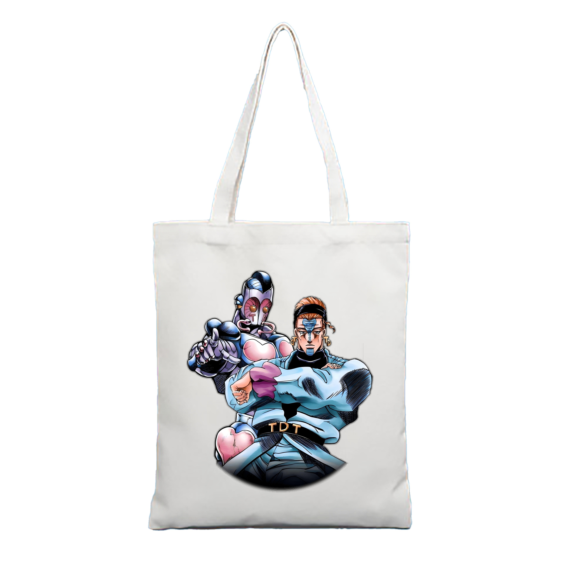 （画像用） ジョジョの奇妙な冒険 ひがしかた じょうすけ JoJo's Bizarre Adventure Higashikata Josuke 縦型キャンバス生地手提げバッグ　トートバッグ