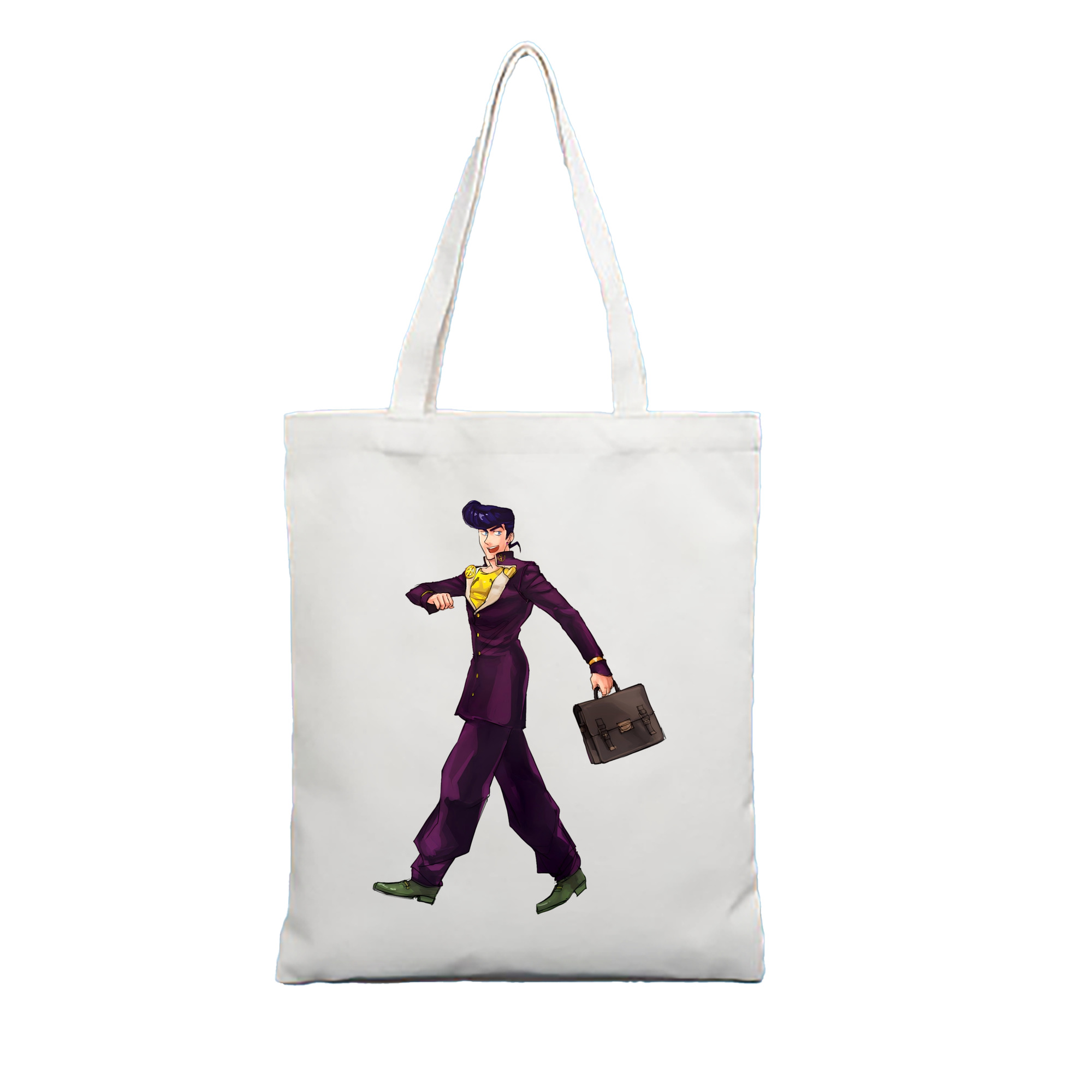 （画像用） ジョジョの奇妙な冒険 ひがしかた じょうすけ JoJo's Bizarre Adventure Higashikata Josuke 縦型キャンバス生地手提げバッグ　トートバッグ