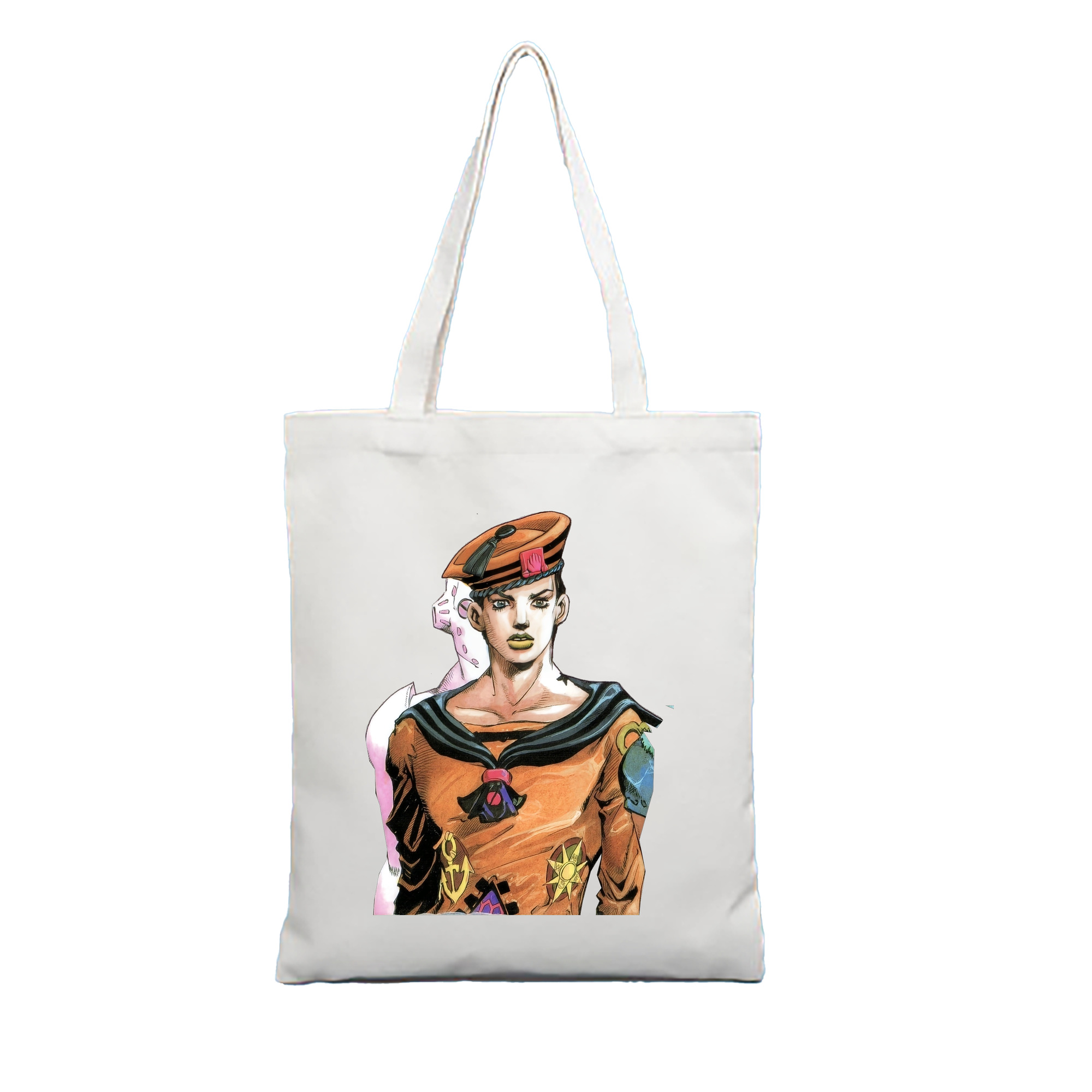 （画像用） ジョジョの奇妙な冒険 東方定助 JoJo's Bizarre Adventure Higashikata Josuke 縦型キャンバス生地手提げバッグ　トートバッグ