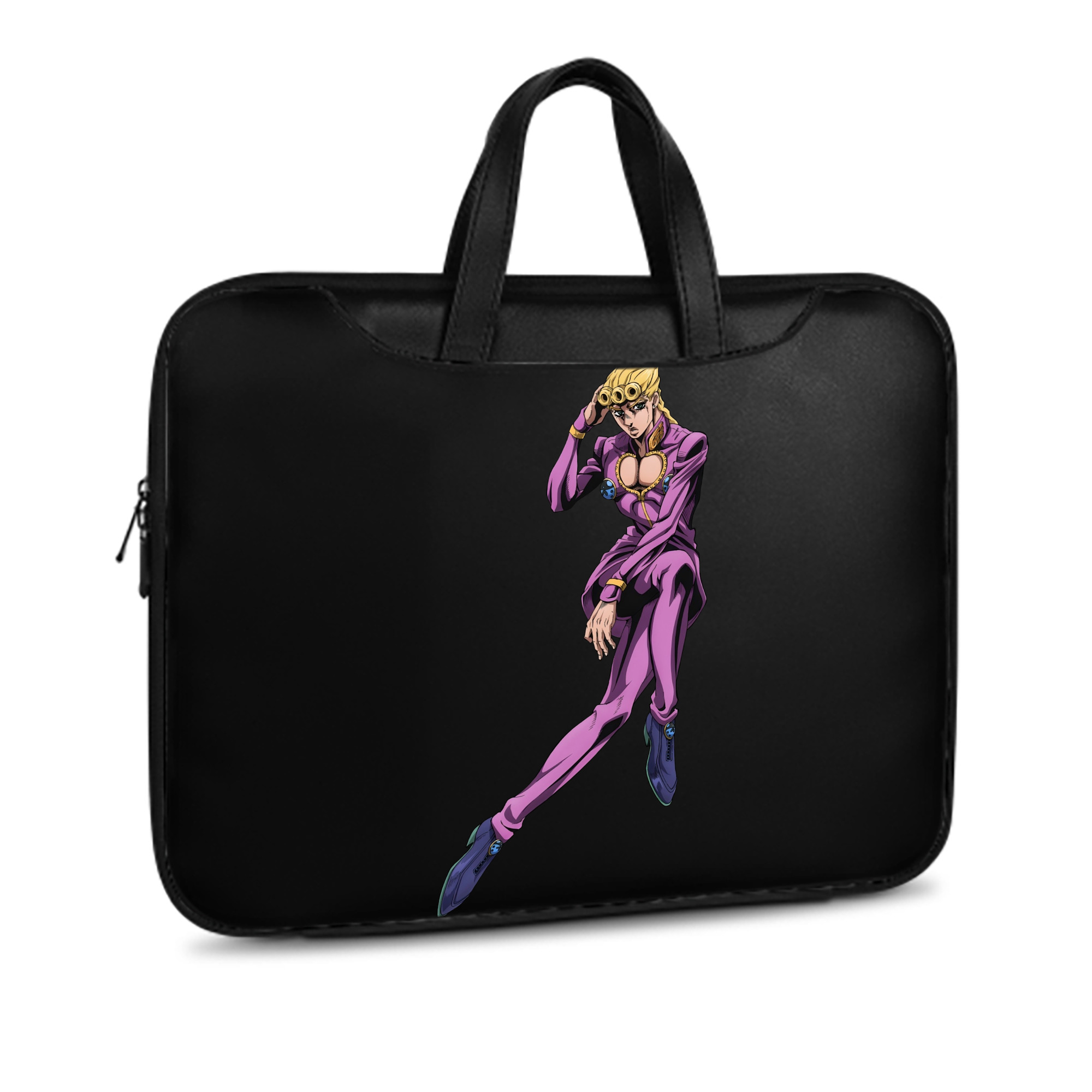 （画像用） ジョジョの奇妙な冒険 ジョルノ?ジョバァーナ JoJo's Bizarre Adventure Giorno Giovanna レザーラップトップバッグ　ノートパソコンケース
