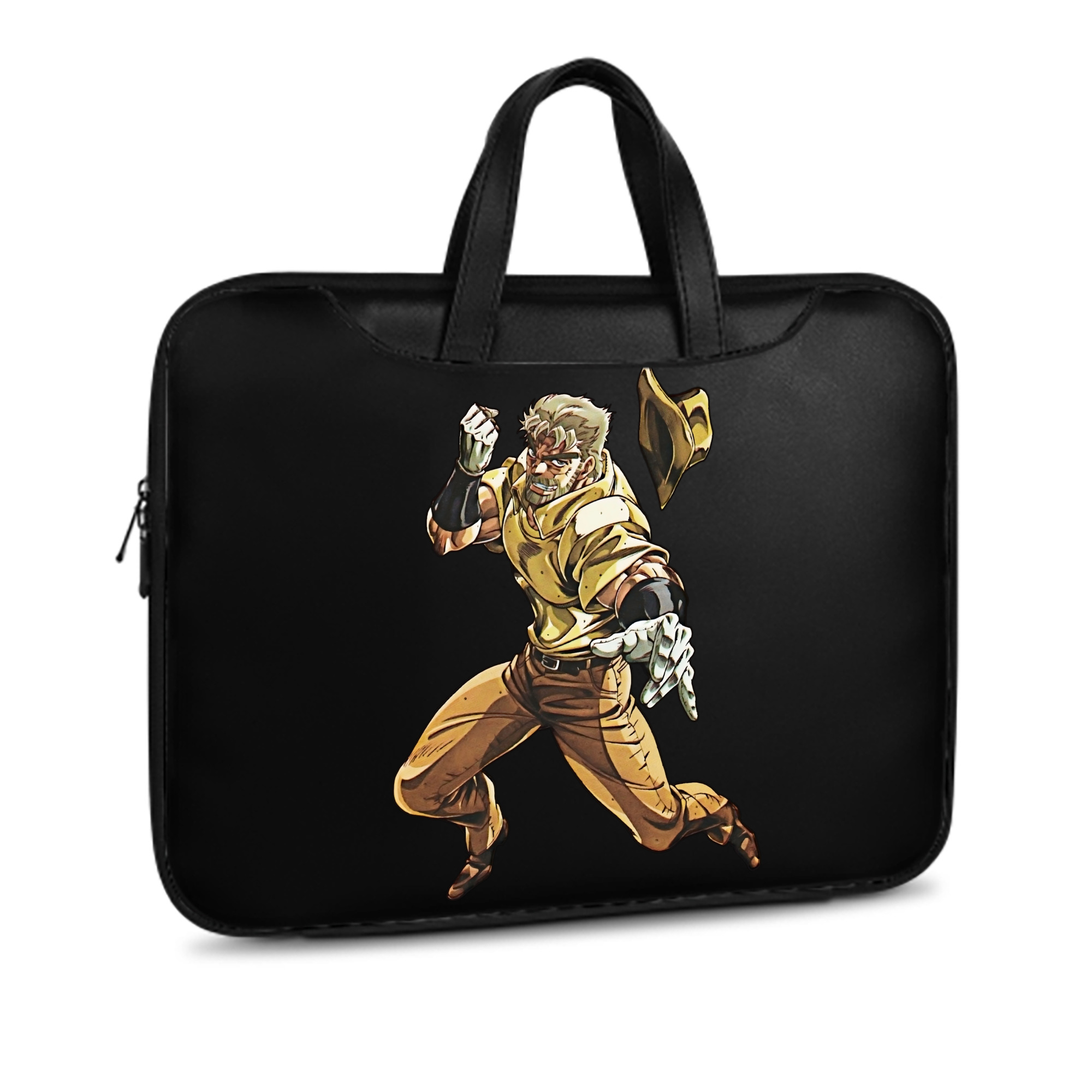 （画像用） ジョジョの奇妙な冒険 ジョセフ?ジョースター JoJo's Bizarre Adventure Joseph Joestar レザーラップトップバッグ　ノートパソコンケース