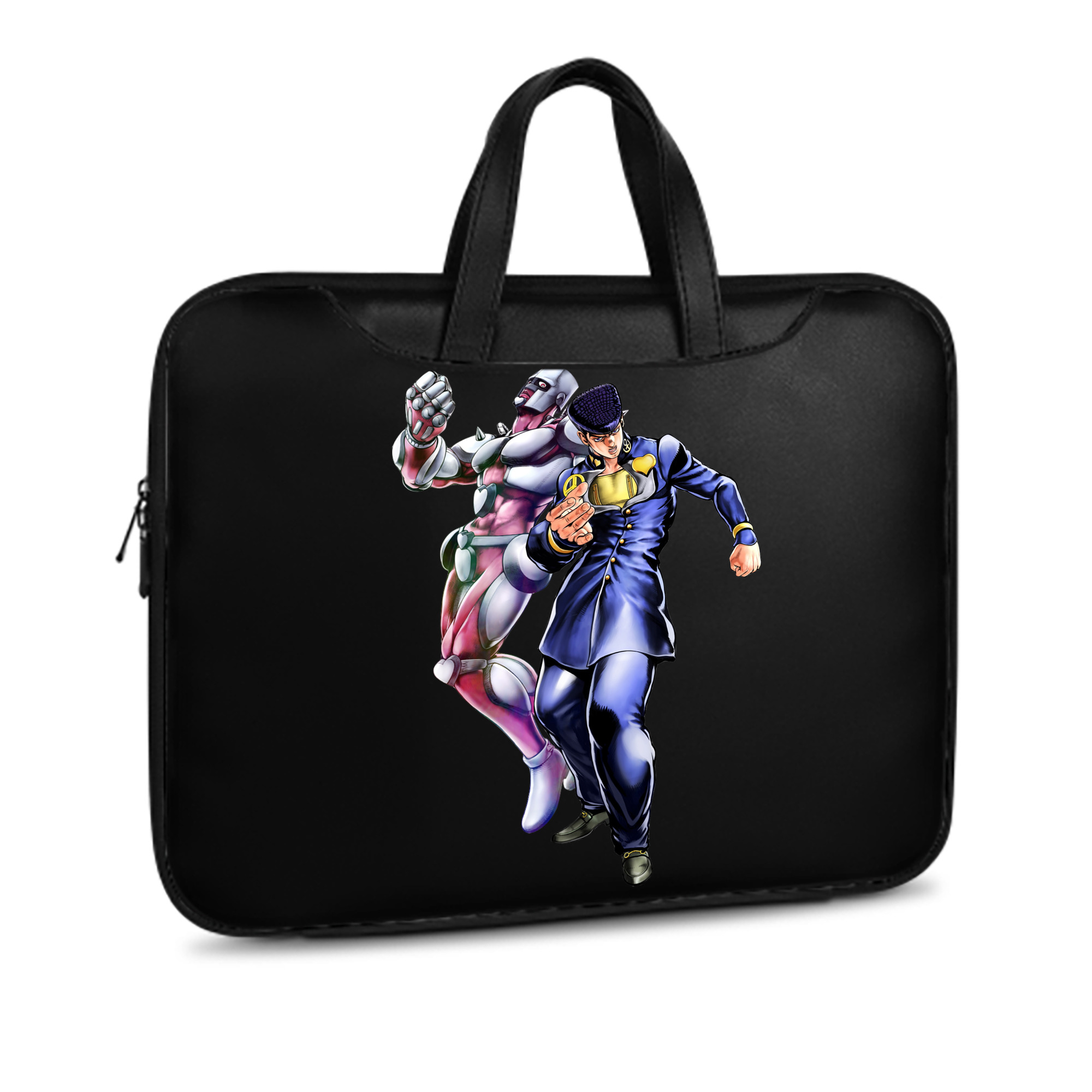 （画像用） ジョジョの奇妙な冒険 ひがしかた じょうすけ JoJo's Bizarre Adventure Higashikata Josuke レザーラップトップバッグ　ノートパソコンケース