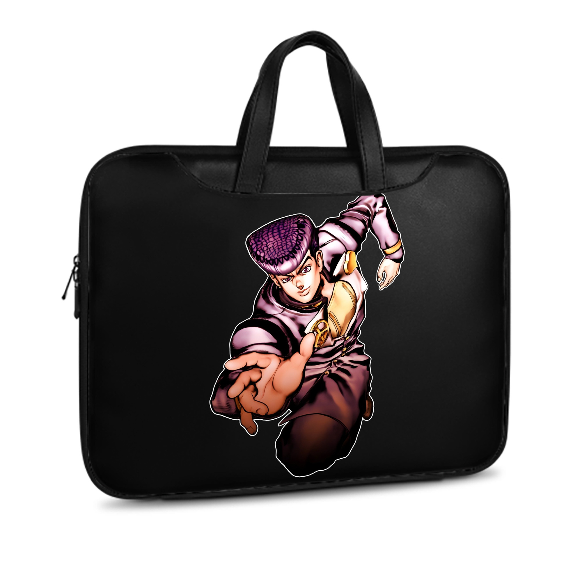 （画像用） ジョジョの奇妙な冒険 ひがしかた じょうすけ JoJo's Bizarre Adventure Higashikata Josuke レザーラップトップバッグ　ノートパソコンケース