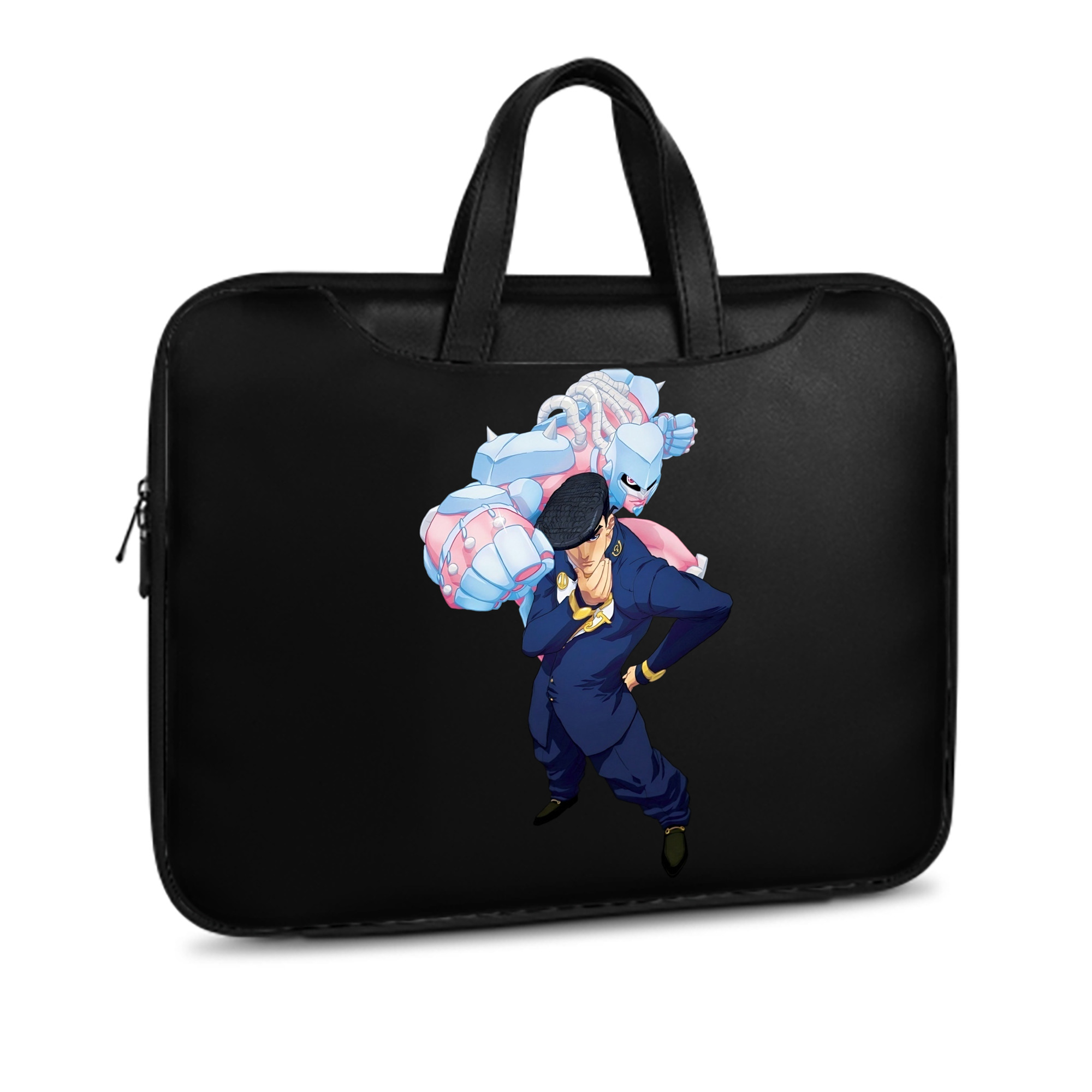 （画像用） ジョジョの奇妙な冒険 ひがしかた じょうすけ JoJo's Bizarre Adventure Higashikata Josuke レザーラップトップバッグ　ノートパソコンケース