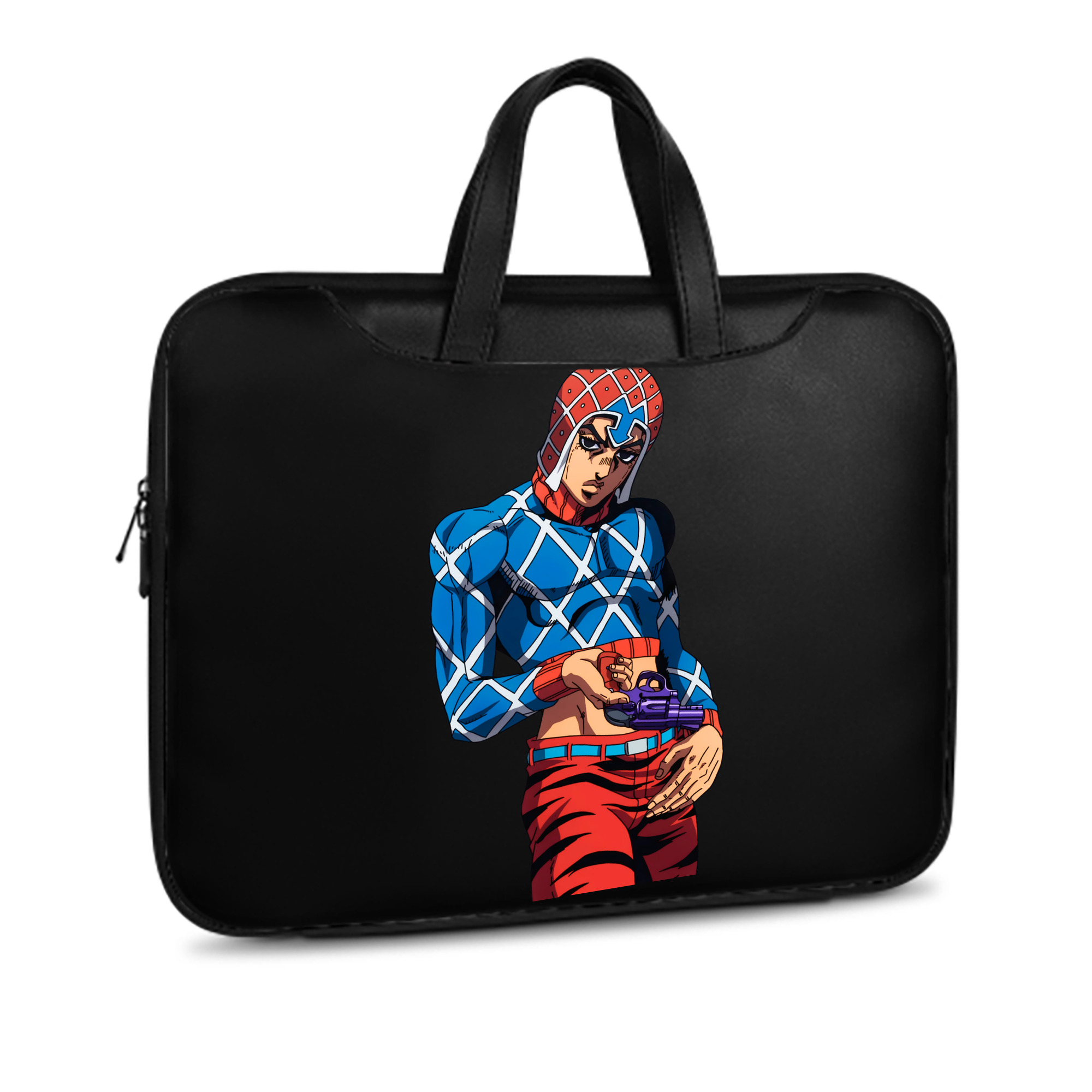 （画像用） ジョジョの奇妙な冒険 グイード?ミスタ JoJo's Bizarre Adventure Guido Mista レザーラップトップバッグ　ノートパソコンケース