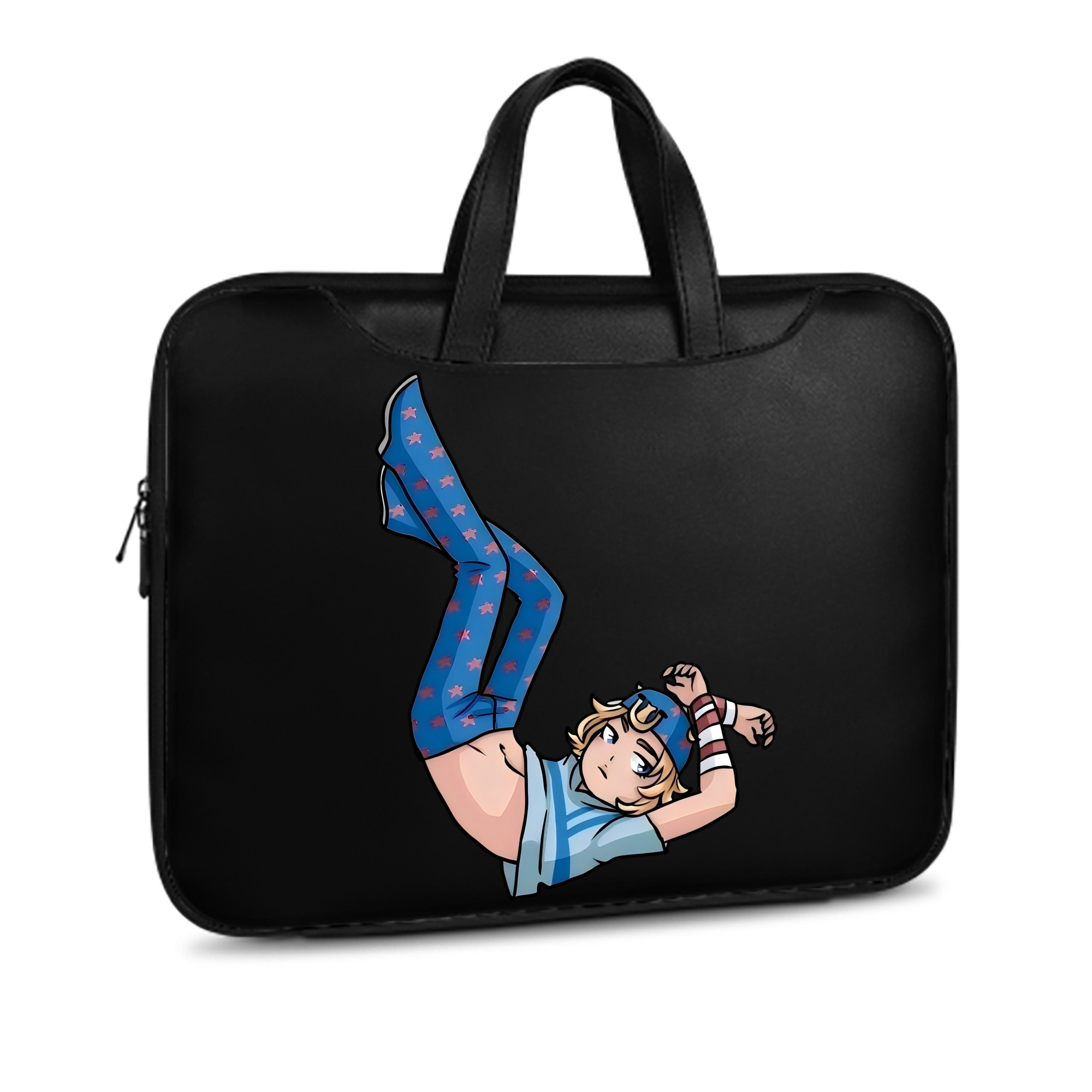 （画像用） ジョジョの奇妙な冒険 グイード?ミスタ JoJo's Bizarre Adventure Guido Mista レザーラップトップバッグ　ノートパソコンケース