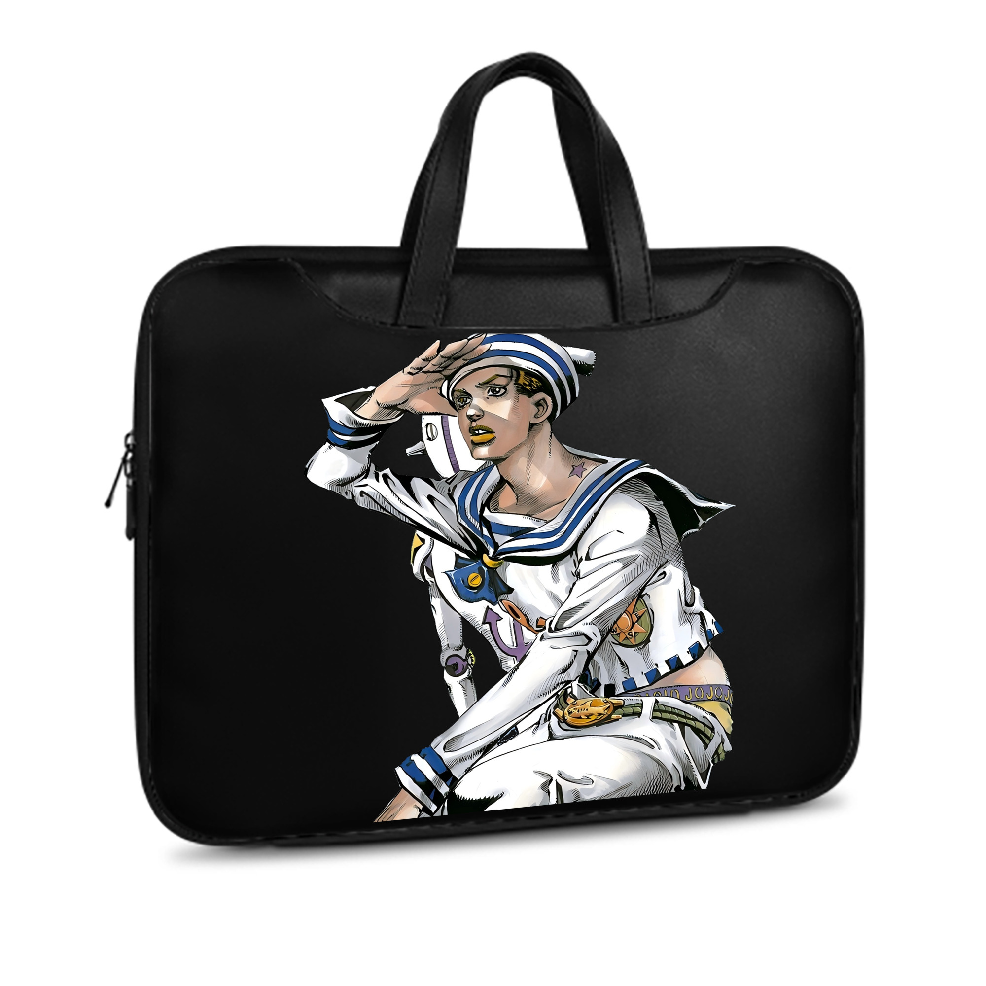 （画像用） ジョジョの奇妙な冒険 東方定助 JoJo's Bizarre Adventure Higashikata Josuke レザーラップトップバッグ　ノートパソコンケース