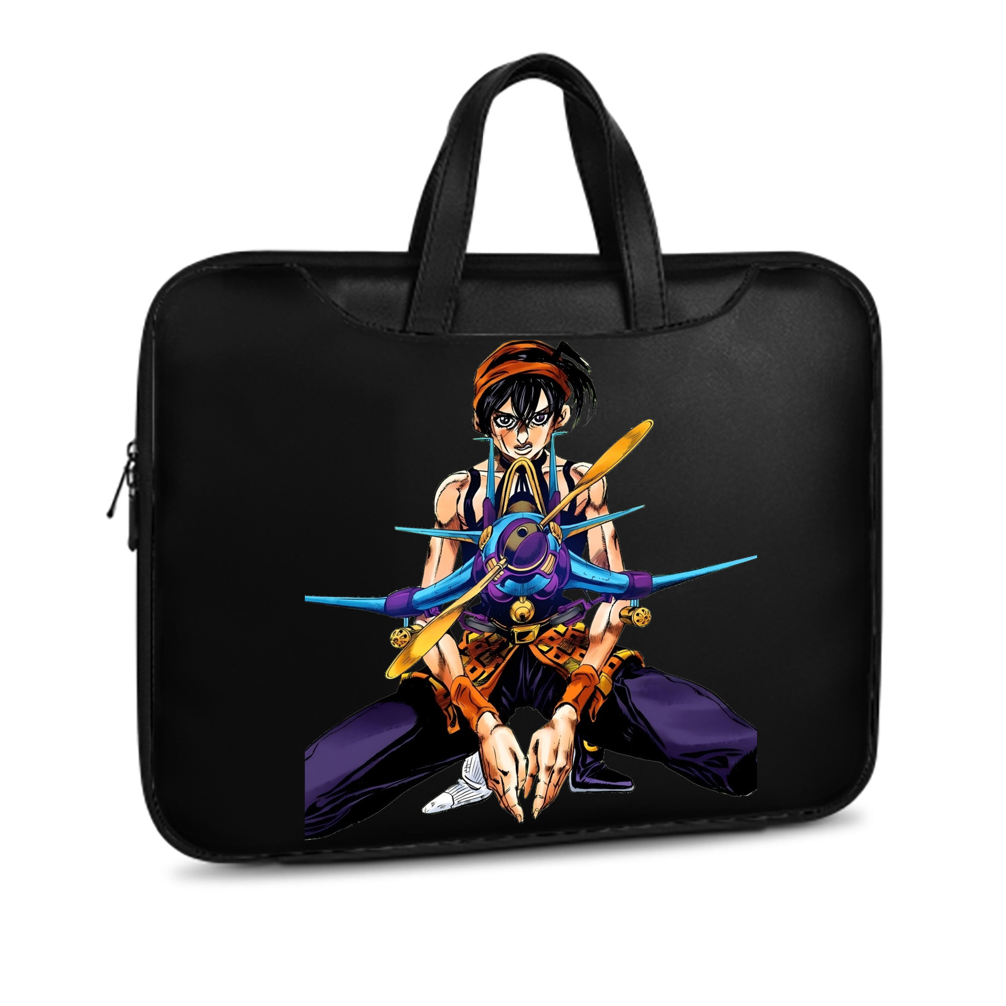 （画像用） ジョジョの奇妙な冒険 ナランチャ?ギルガ JoJo's Bizarre Adventure Narancia Ghirga レザーラップトップバッグ　ノートパソコンケース