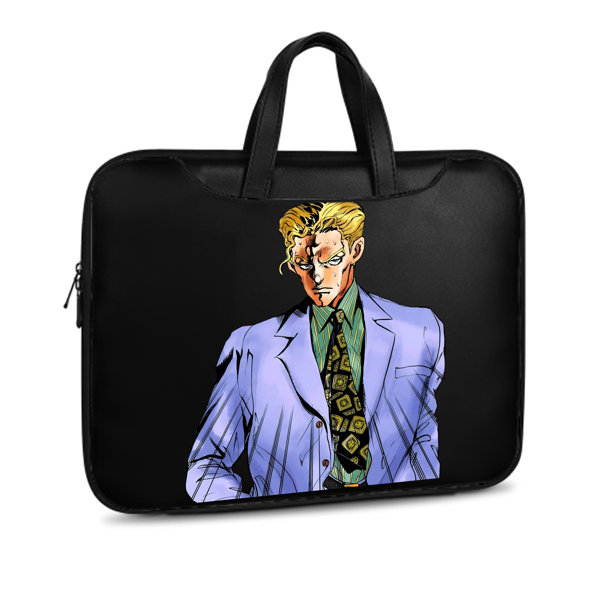 （画像用） ジョジョの奇妙な冒険 きら よしかげ JoJo's Bizarre Adventure Kira Yoshikage レザーラップトップバッグ　ノートパソコンケース