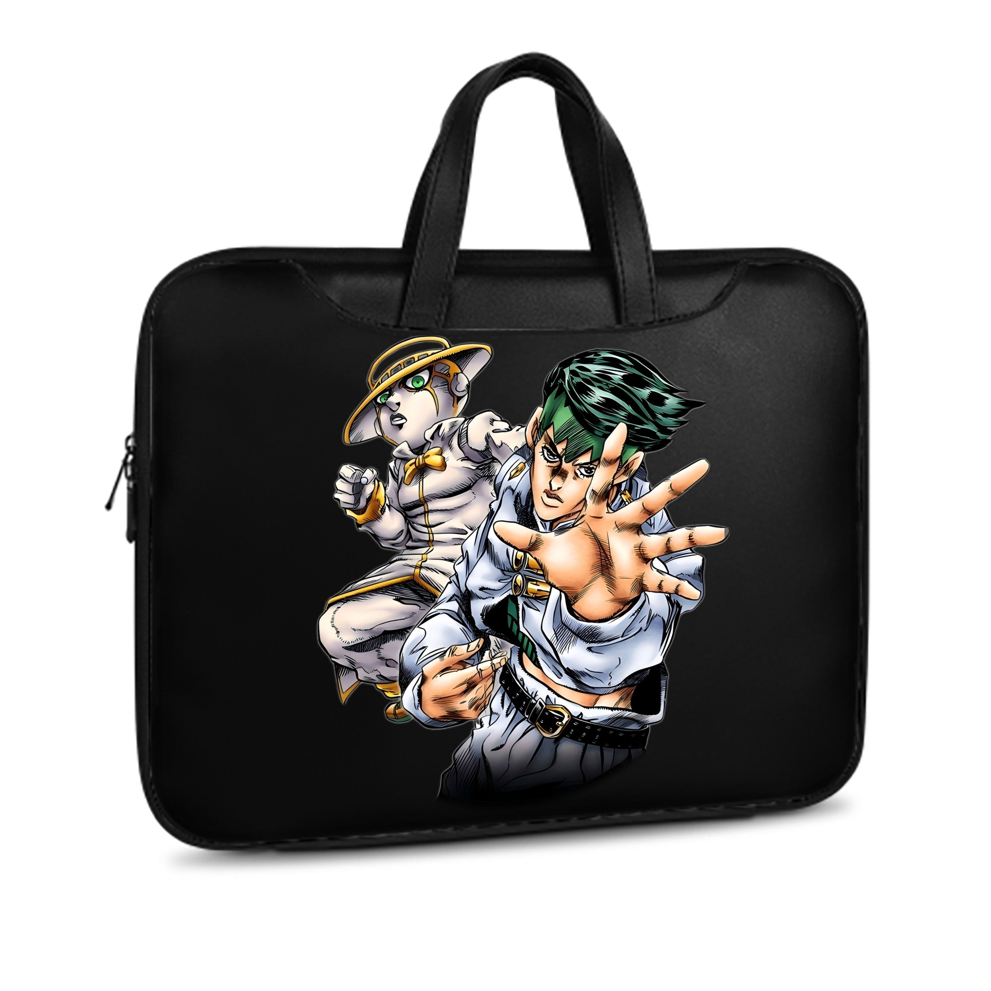 （画像用） ジョジョの奇妙な冒険 岸辺 露伴（きしべ ろはん） JoJo's Bizarre Adventure Rohan Kishibe レザーラップトップバッグ　ノートパソコンケース