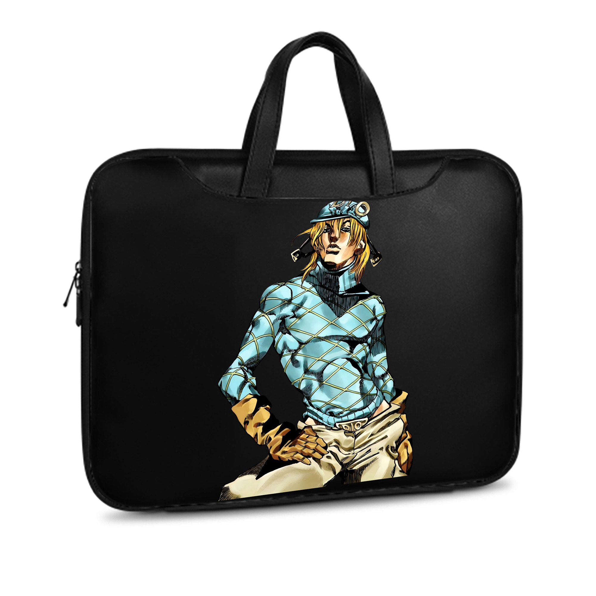 （画像用） ジョジョの奇妙な冒険 ディオ?ブランドー JoJo's Bizarre Adventure Dio Brando レザーラップトップバッグ　ノートパソコンケース