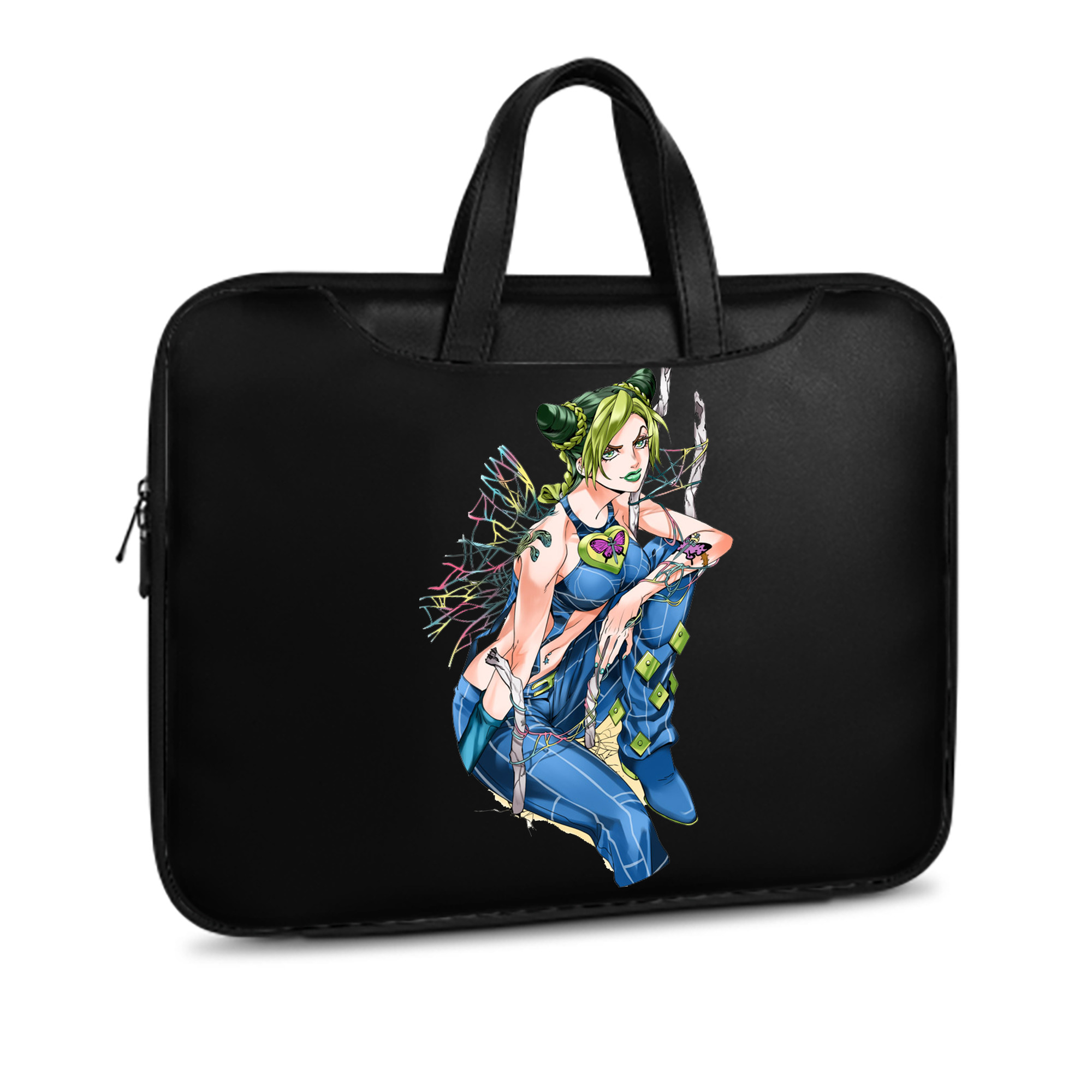 （画像用） "ジョジョの奇妙な冒険 くうじょう ジョリーン JoJo's Bizarre Adventure Jolyne Cujoh " レザーラップトップバッグ　ノートパソコンケース