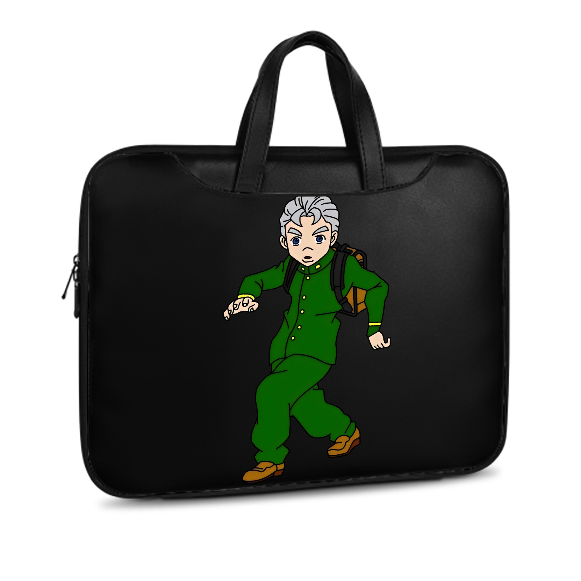 （画像用） ジョジョの奇妙な冒険 広瀨康一 JoJo's Bizarre Adventure Hirose Koichi レザーラップトップバッグ　ノートパソコンケース