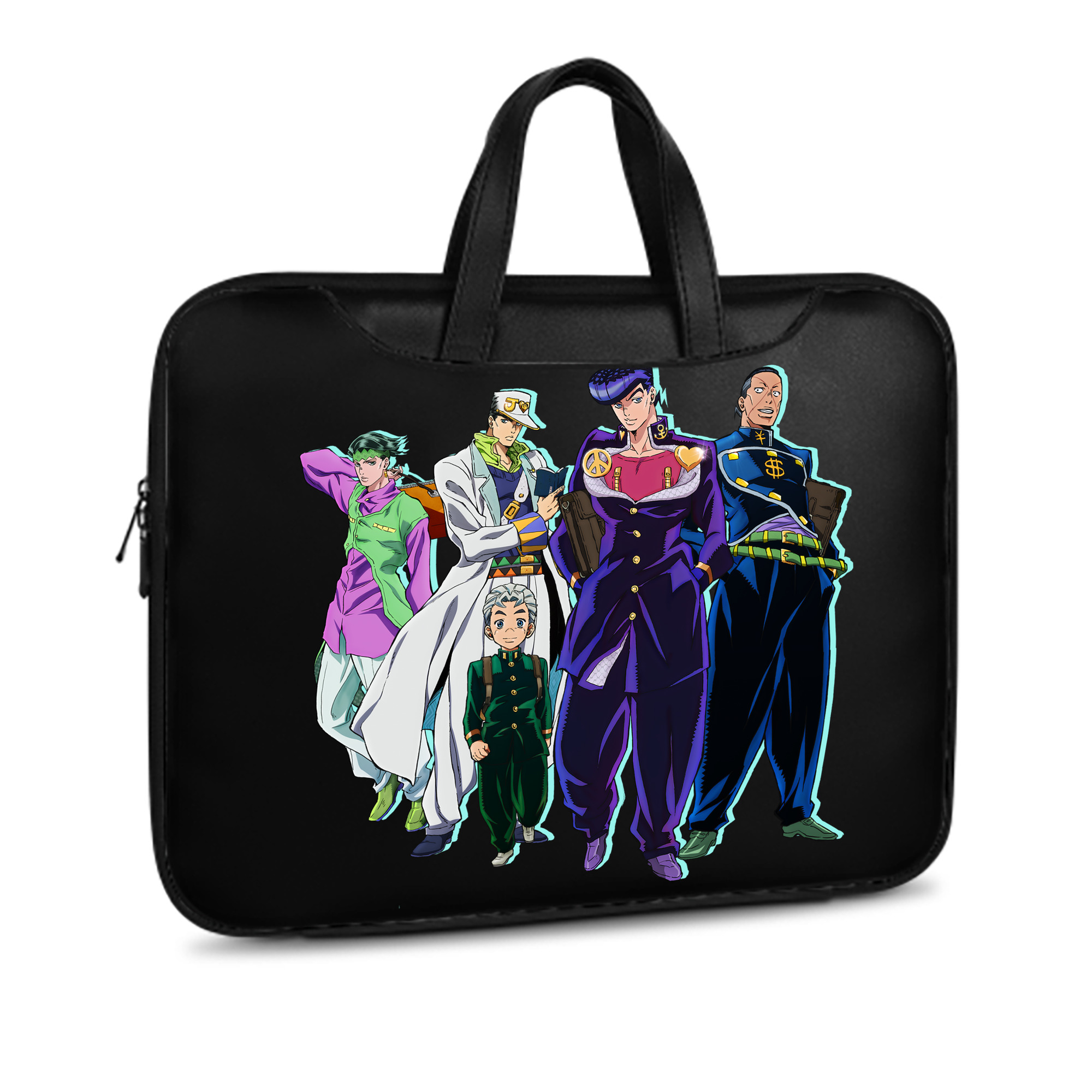 （画像用） ジョジョの奇妙な冒険 JoJo's Bizarre Adventure レザーラップトップバッグ　ノートパソコンケース