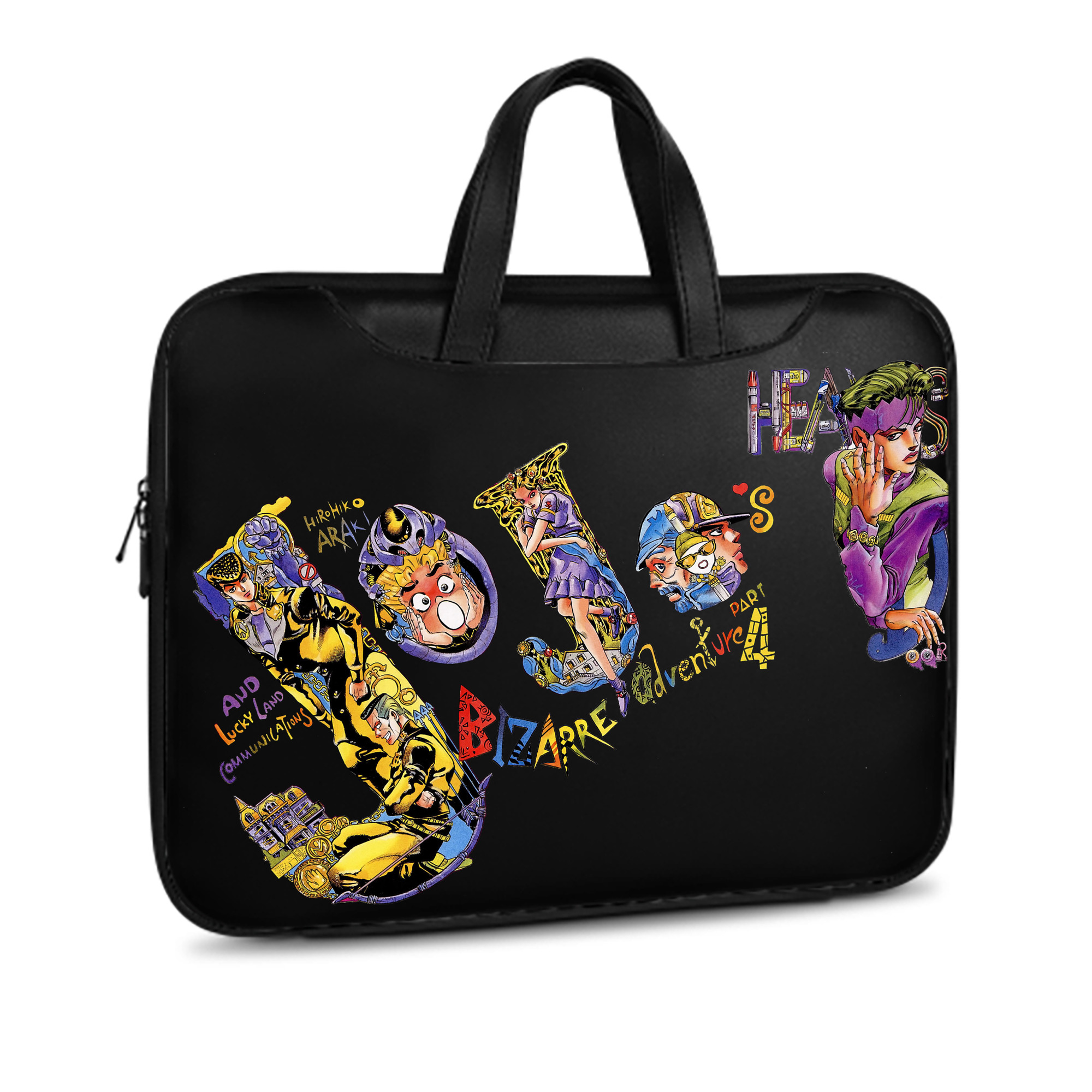 （画像用） ジョジョの奇妙な冒険 JoJo's Bizarre Adventure レザーラップトップバッグ　ノートパソコンケース