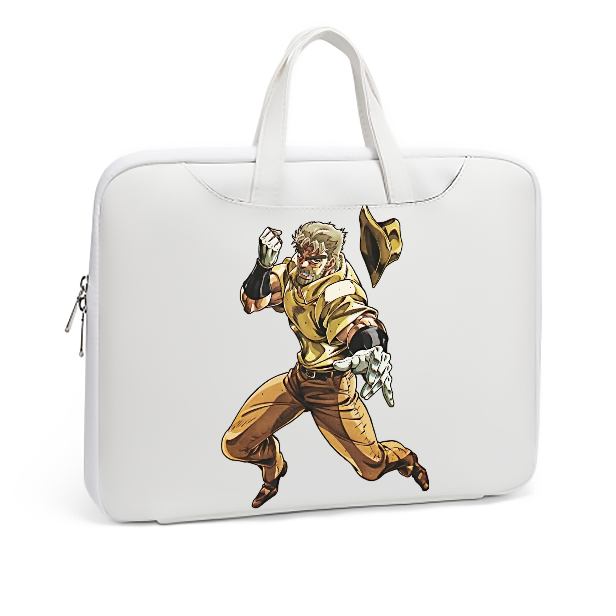 （画像用） ジョジョの奇妙な冒険 ジョセフ?ジョースター JoJo's Bizarre Adventure Joseph Joestar レザーラップトップバッグ　ノートパソコンケース