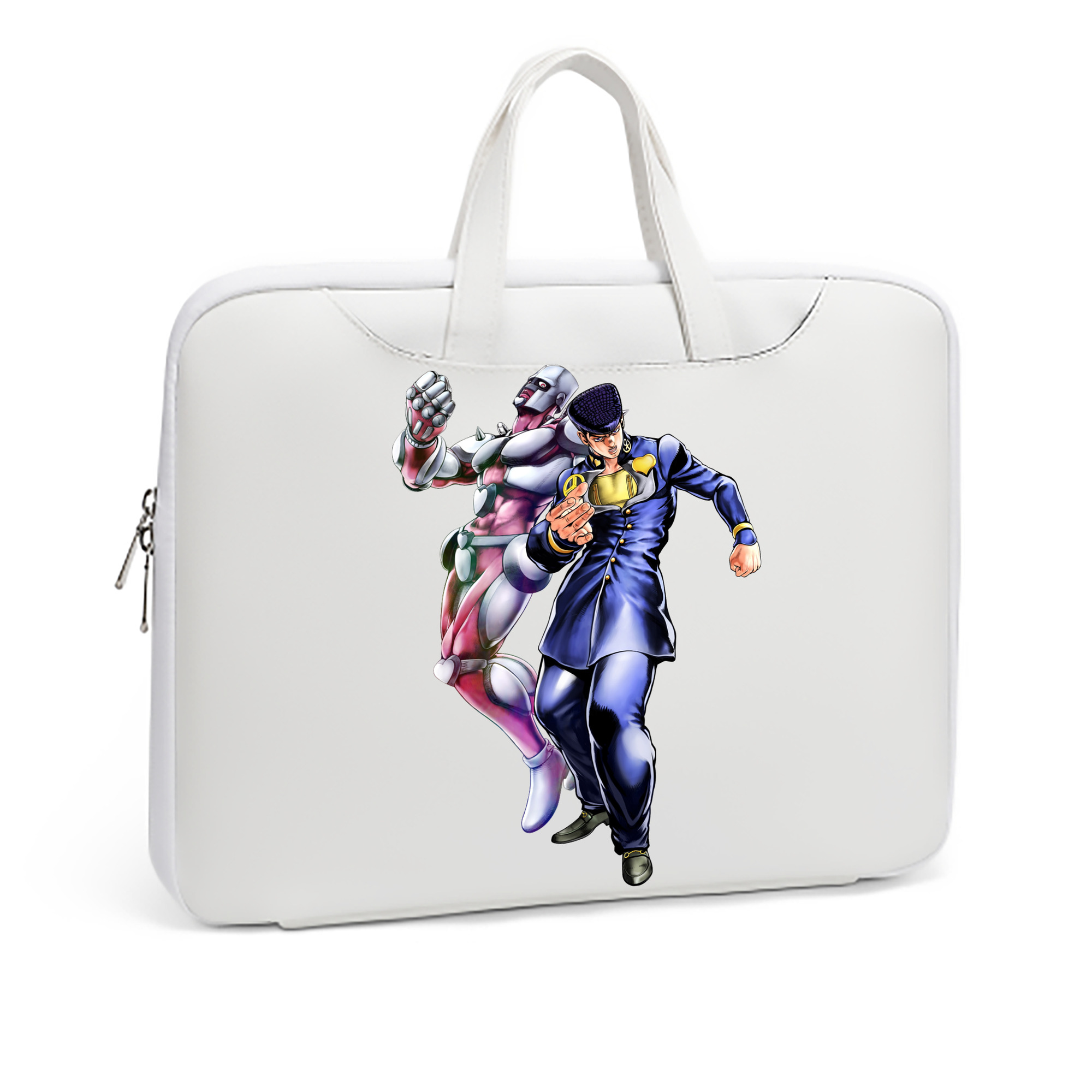 （画像用） ジョジョの奇妙な冒険 ひがしかた じょうすけ JoJo's Bizarre Adventure Higashikata Josuke レザーラップトップバッグ　ノートパソコンケース