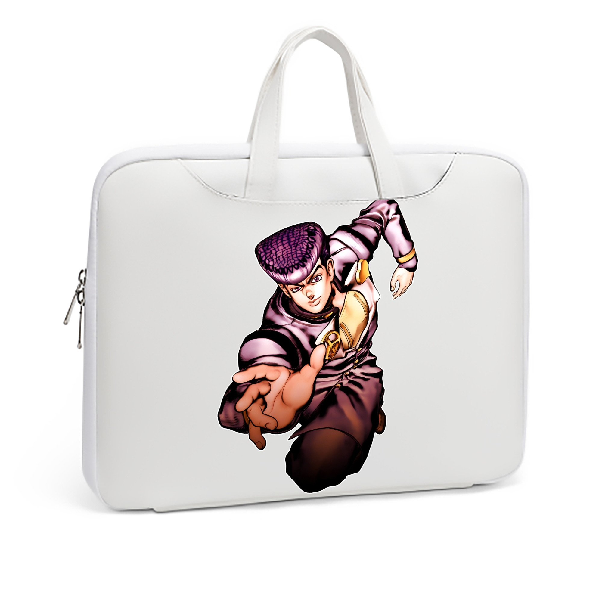 （画像用） ジョジョの奇妙な冒険 ひがしかた じょうすけ JoJo's Bizarre Adventure Higashikata Josuke レザーラップトップバッグ　ノートパソコンケース