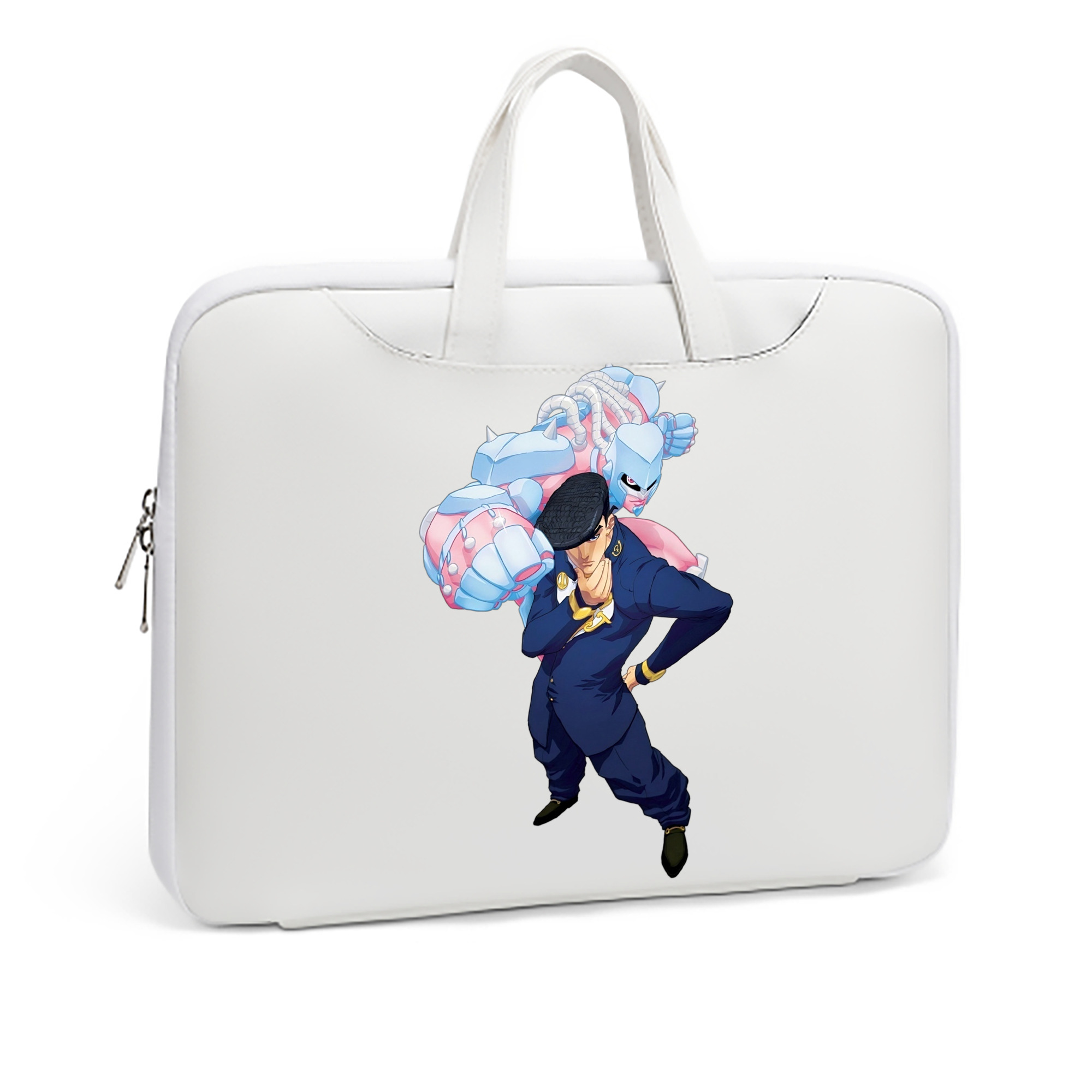 （画像用） ジョジョの奇妙な冒険 ひがしかた じょうすけ JoJo's Bizarre Adventure Higashikata Josuke レザーラップトップバッグ　ノートパソコンケース