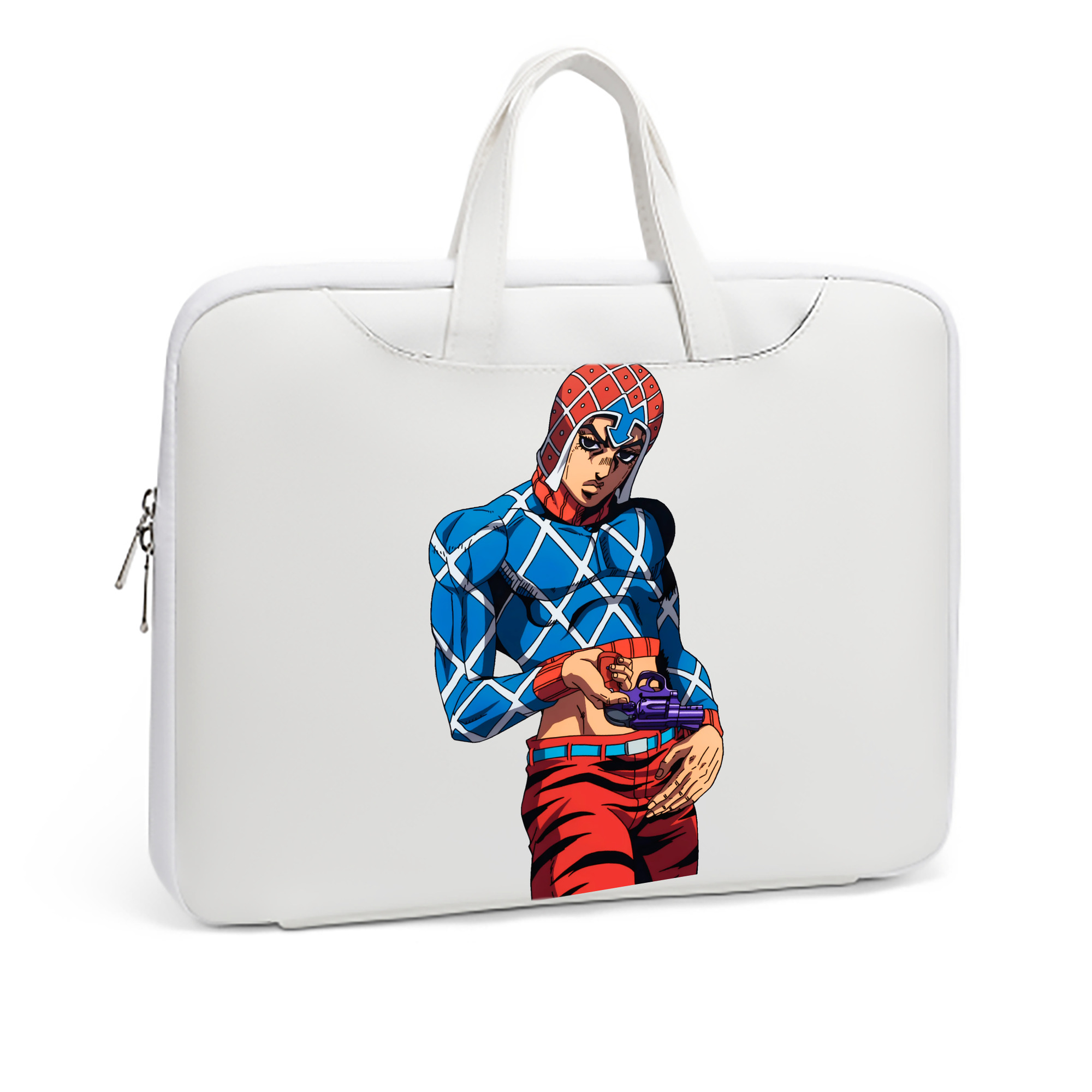 （画像用） ジョジョの奇妙な冒険 グイード?ミスタ JoJo's Bizarre Adventure Guido Mista レザーラップトップバッグ　ノートパソコンケース