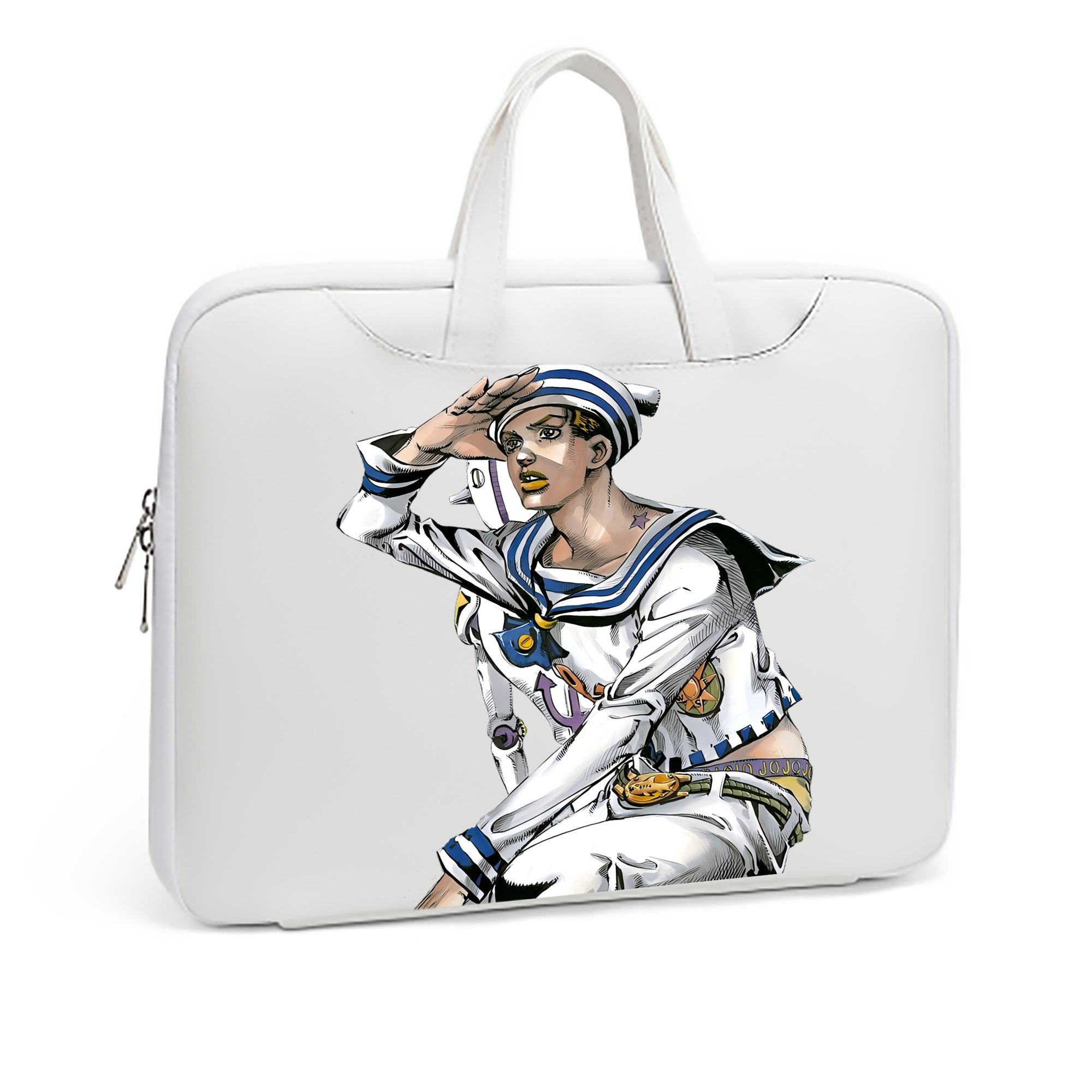 （画像用） ジョジョの奇妙な冒険 東方定助 JoJo's Bizarre Adventure Higashikata Josuke レザーラップトップバッグ　ノートパソコンケース