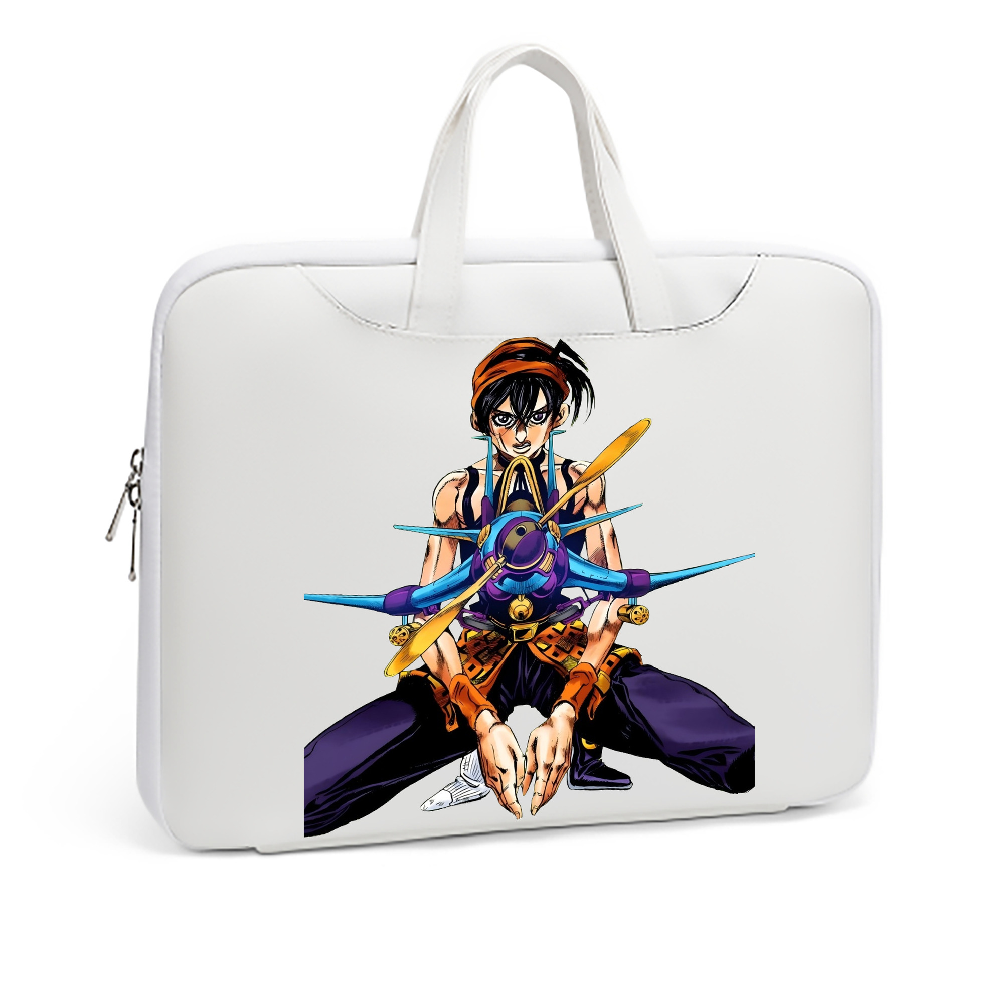 （画像用） ジョジョの奇妙な冒険 ナランチャ?ギルガ JoJo's Bizarre Adventure Narancia Ghirga レザーラップトップバッグ　ノートパソコンケース