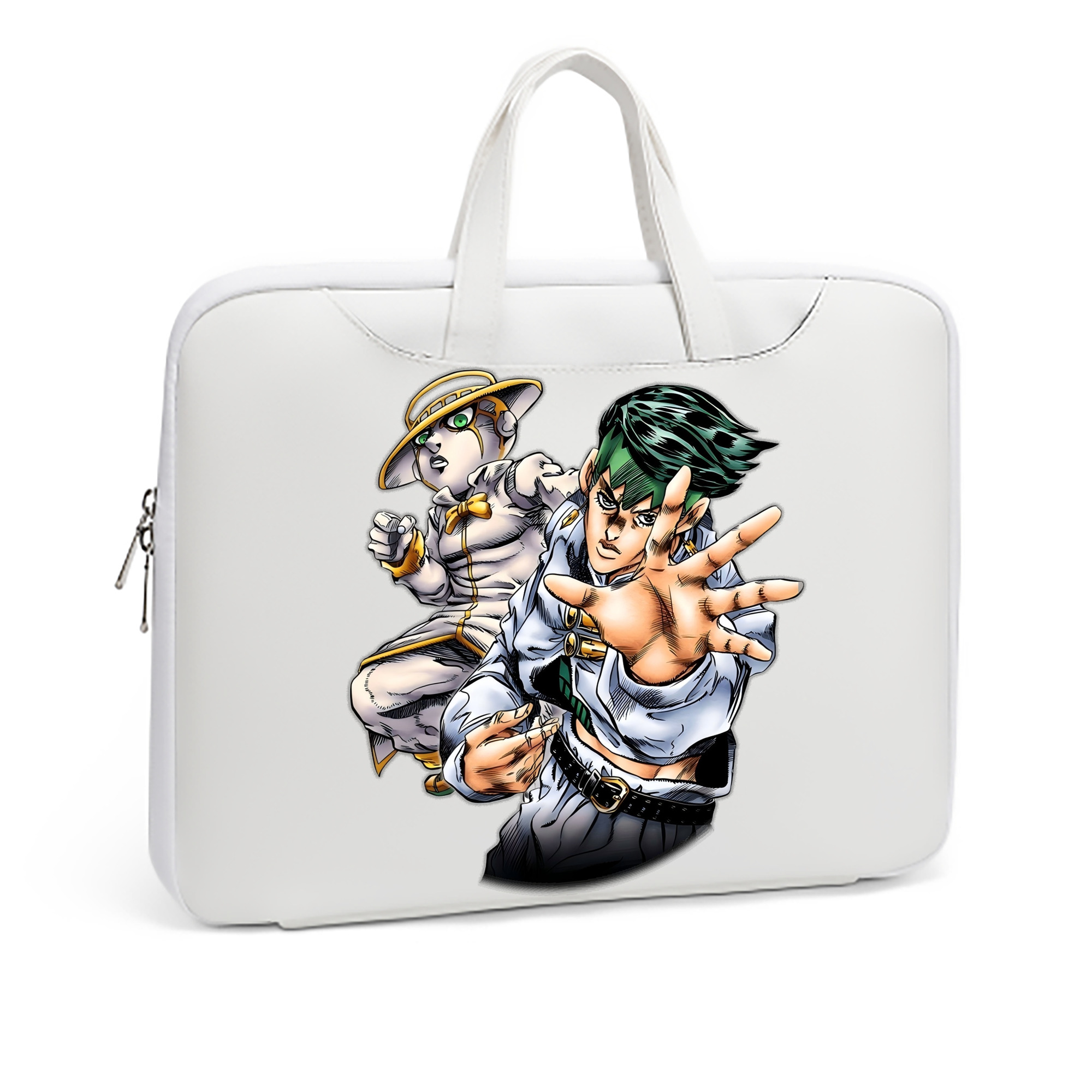 （画像用） ジョジョの奇妙な冒険 岸辺 露伴（きしべ ろはん） JoJo's Bizarre Adventure Rohan Kishibe レザーラップトップバッグ　ノートパソコンケース