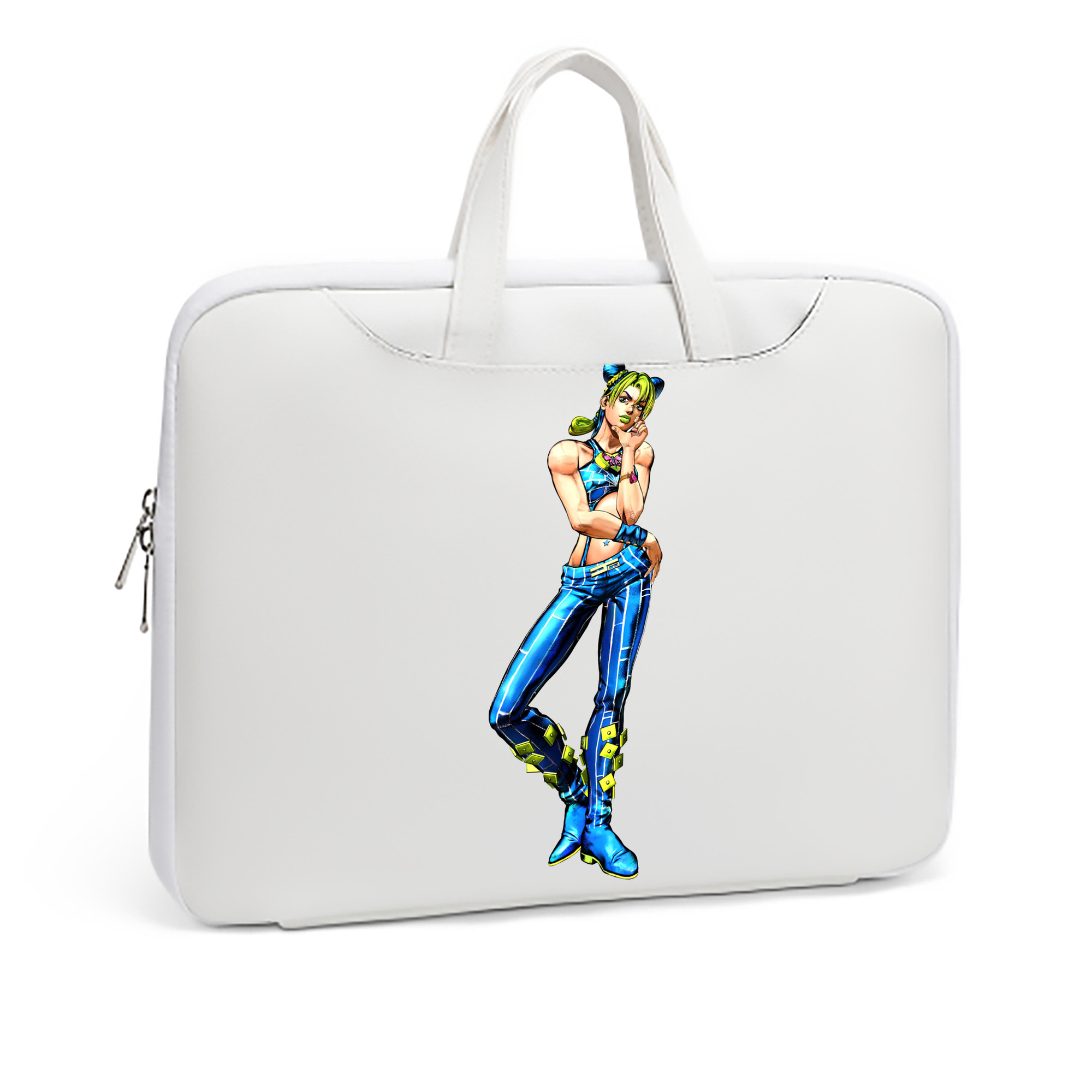 （画像用） "ジョジョの奇妙な冒険 くうじょう ジョリーン JoJo's Bizarre Adventure Jolyne Cujoh " レザーラップトップバッグ　ノートパソコンケース
