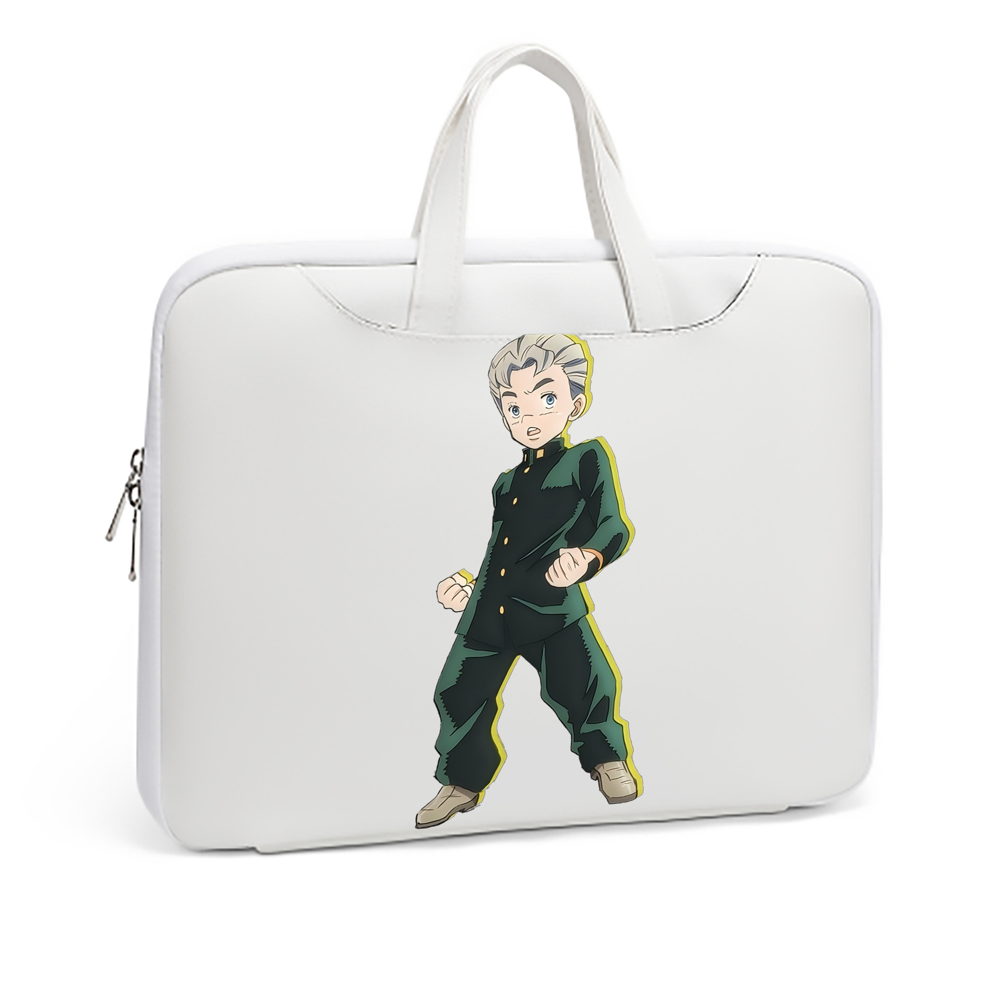 （画像用） ジョジョの奇妙な冒険 広瀨康一 JoJo's Bizarre Adventure Hirose Koichi レザーラップトップバッグ　ノートパソコンケース