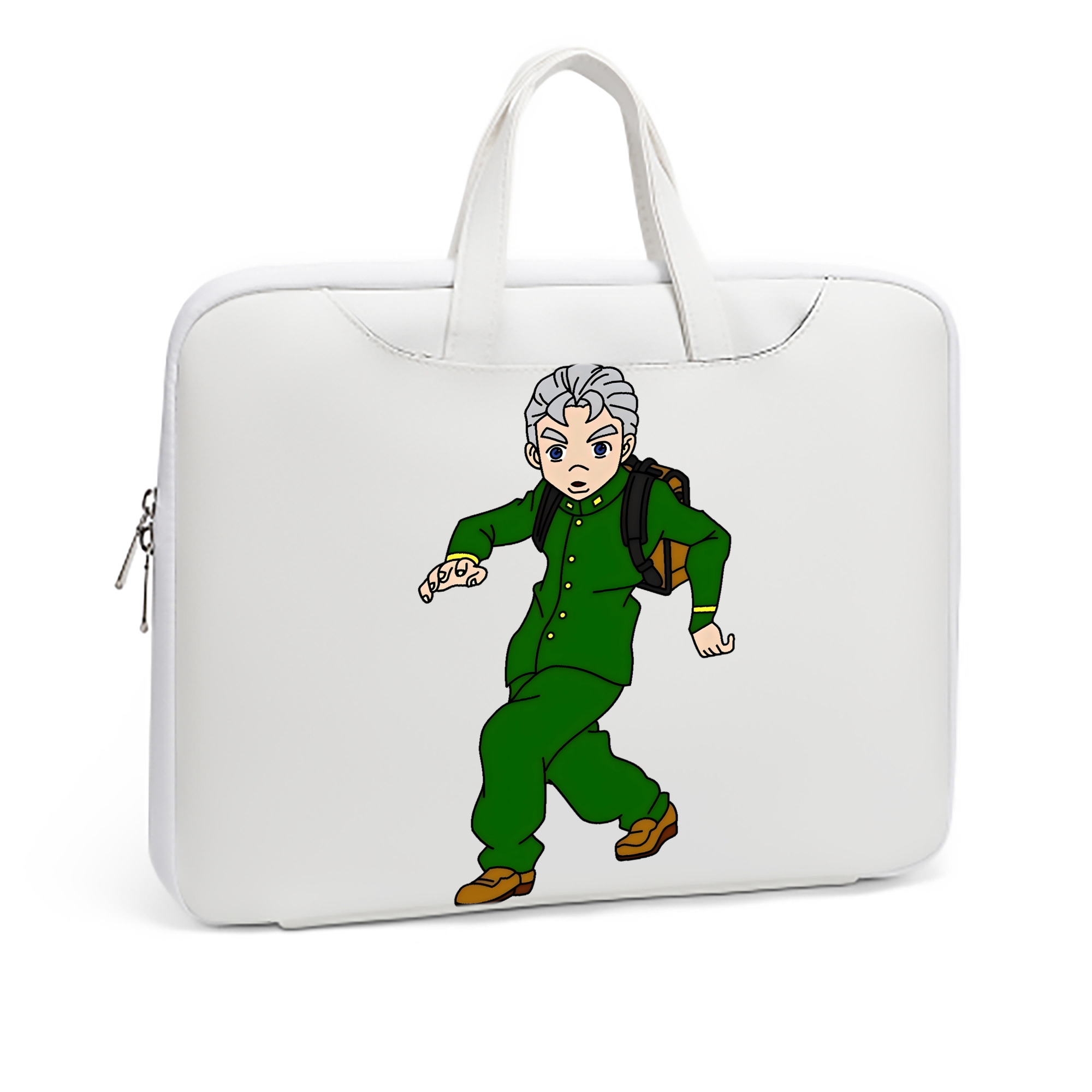 （画像用） ジョジョの奇妙な冒険 広瀨康一 JoJo's Bizarre Adventure Hirose Koichi レザーラップトップバッグ　ノートパソコンケース