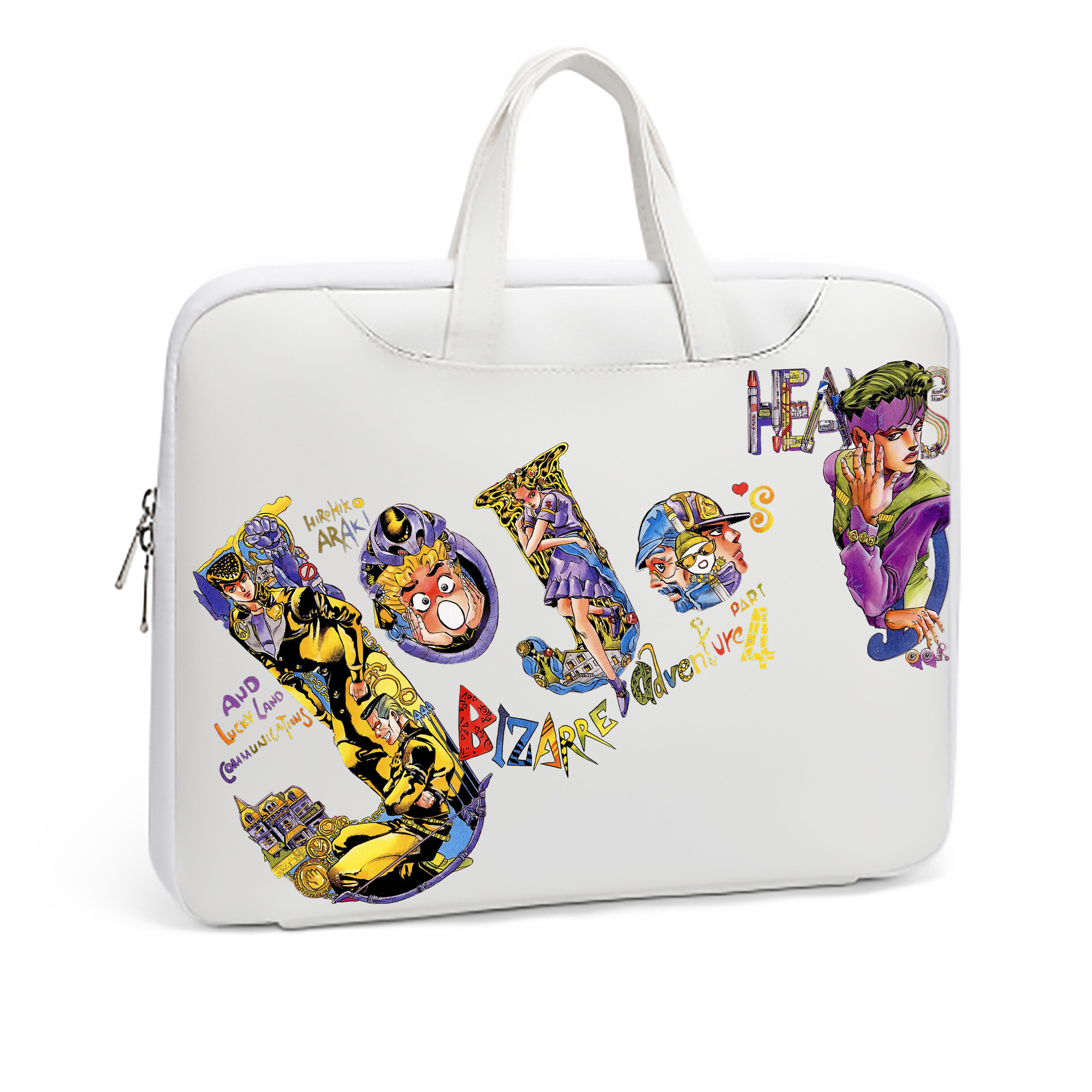 （画像用） ジョジョの奇妙な冒険 JoJo's Bizarre Adventure レザーラップトップバッグ　ノートパソコンケース