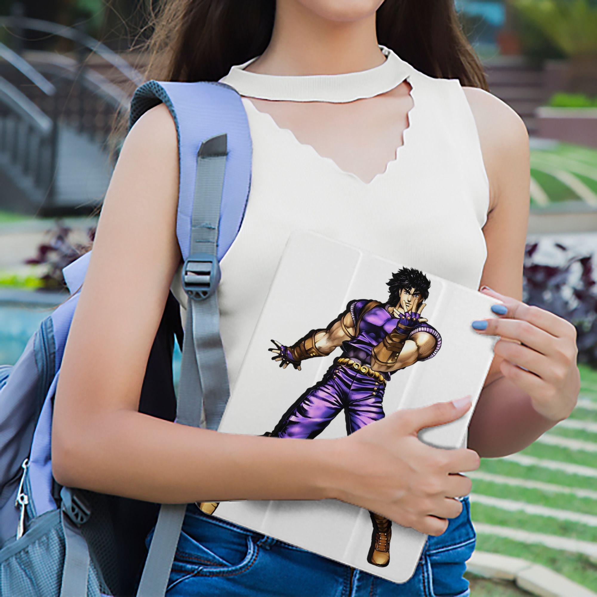 ジョジョの奇妙な冒険 /ジョナサン?ジョースター JoJo's Bizarre Adventure Jonathan Joestar IPad ケース ペン収納付き 三つ折りスタンド PUレザー×シリコン 対応機種9.5/10.5/10.9インチ