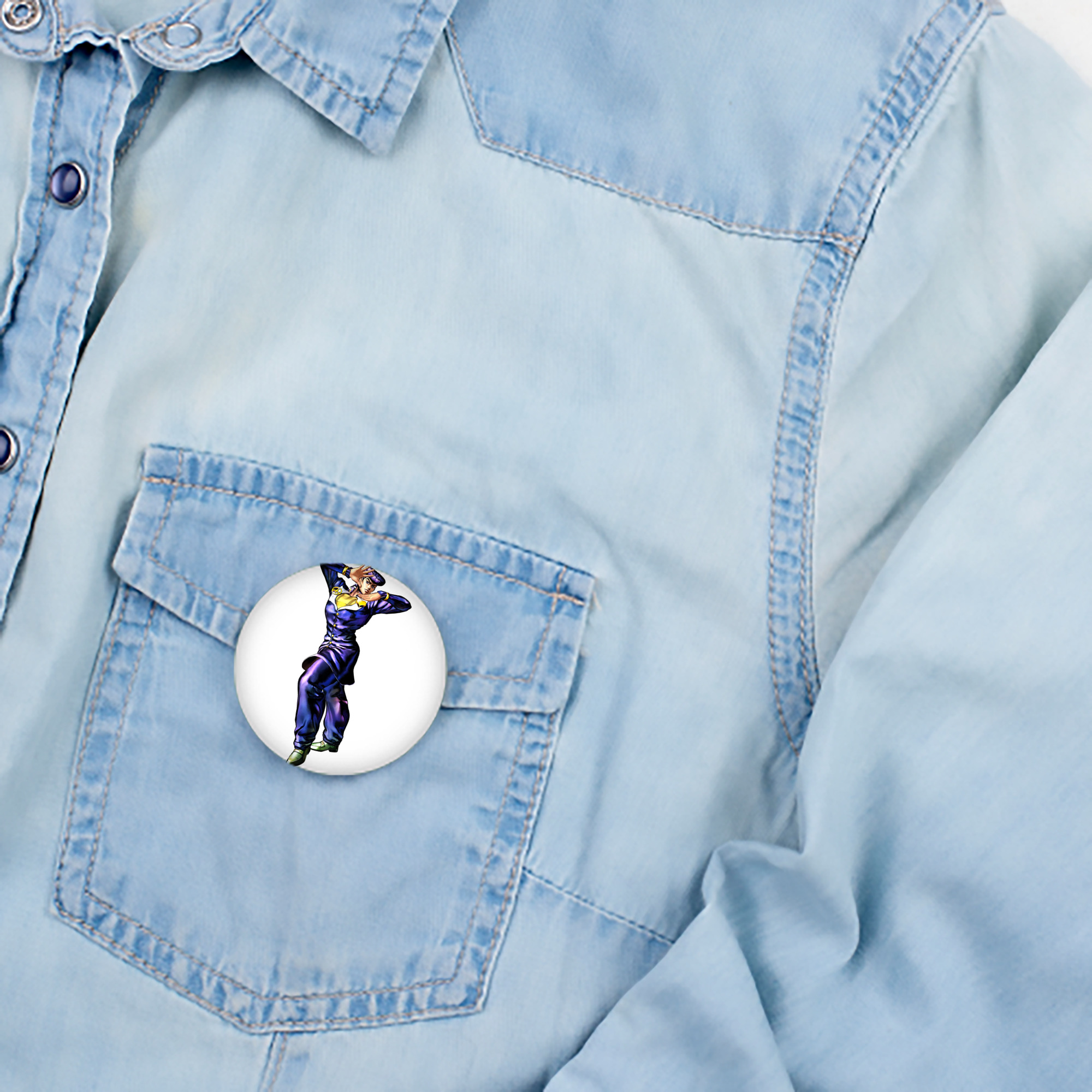 ジョジョの奇妙な冒険 ひがしかた じょうすけ JoJo's Bizarre Adventure Higashikata Josuke 6cm 缶バッジ 複数セット