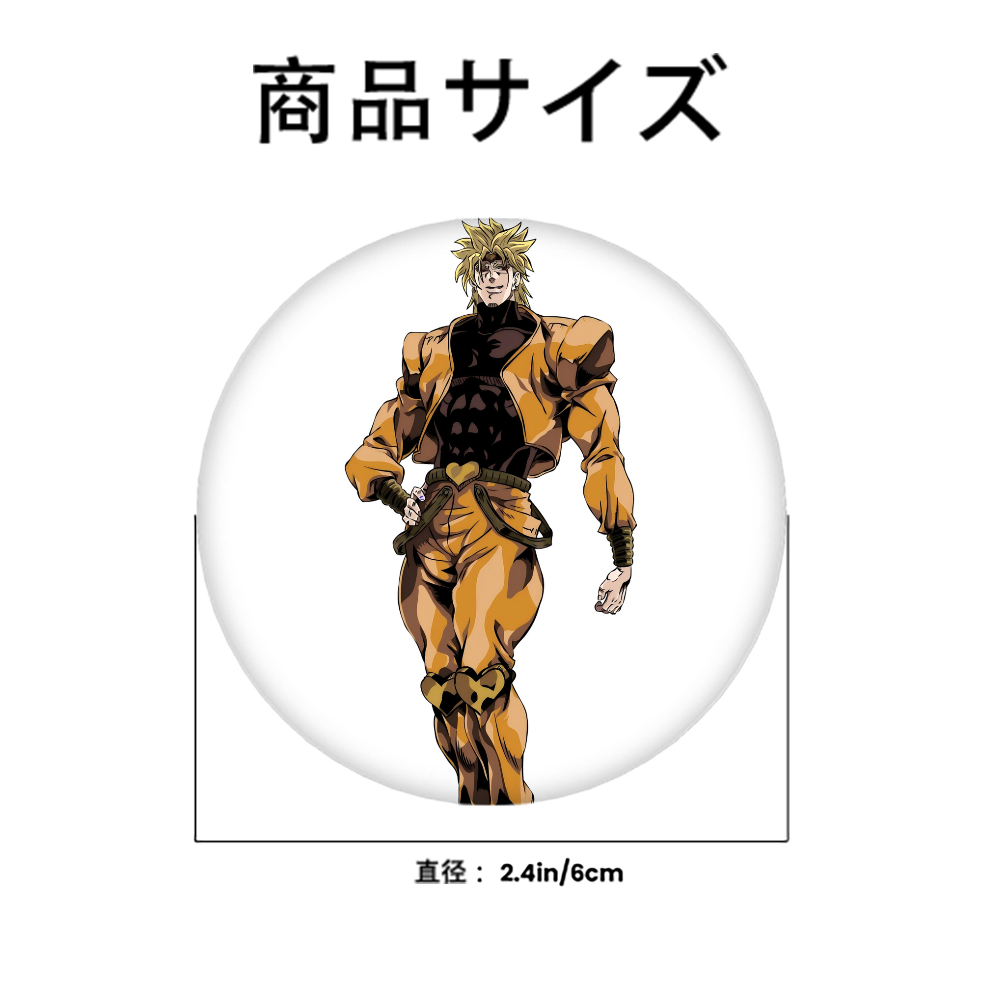 ジョジョの奇妙な冒険 ディオ?ブランドー JoJo's Bizarre Adventure Dio Brando 6cm 缶バッジ 複数セット