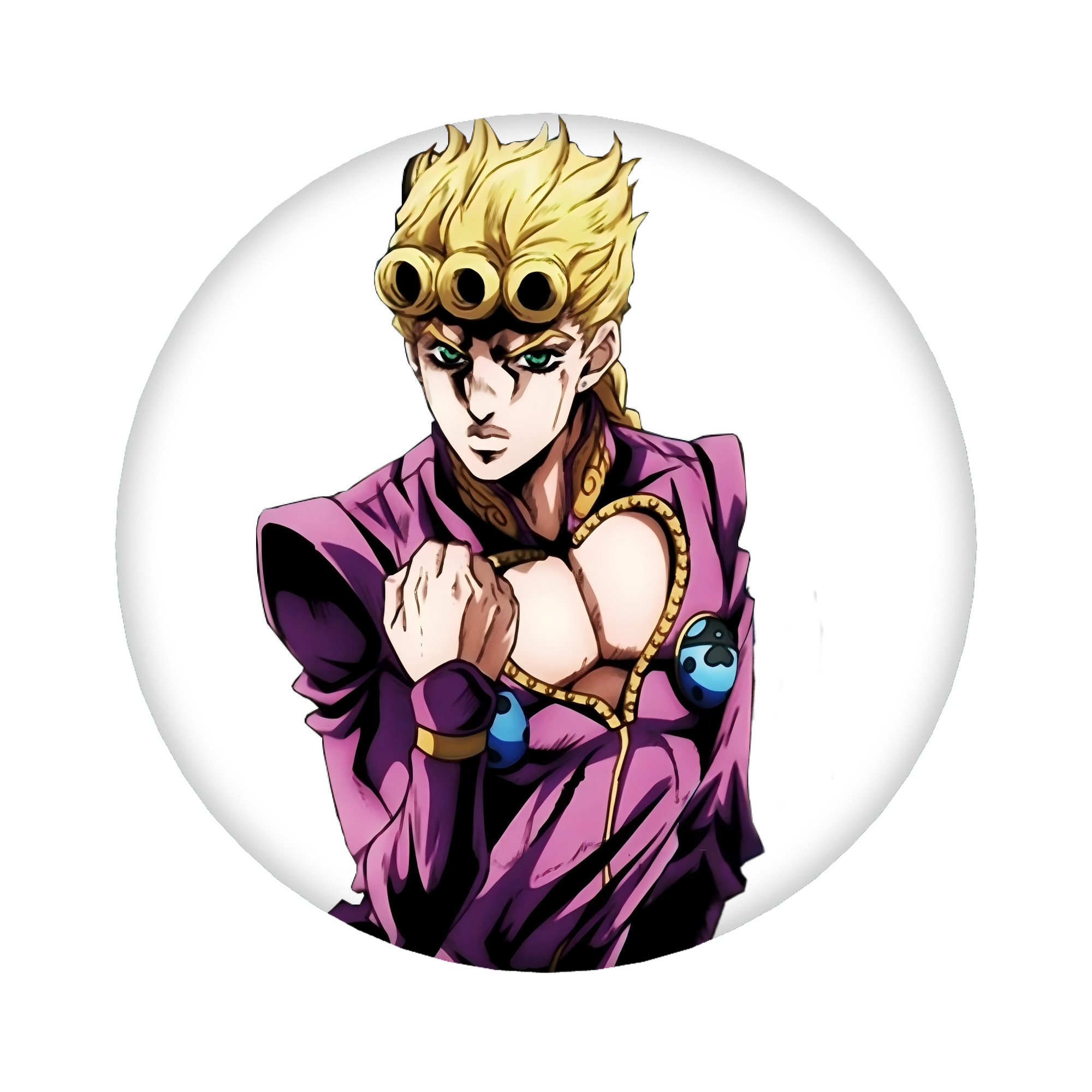 （画像用） ジョジョの奇妙な冒険 ジョルノ?ジョバァーナ JoJo's Bizarre Adventure Giorno Giovanna 6cm 缶バッジ 複数セット