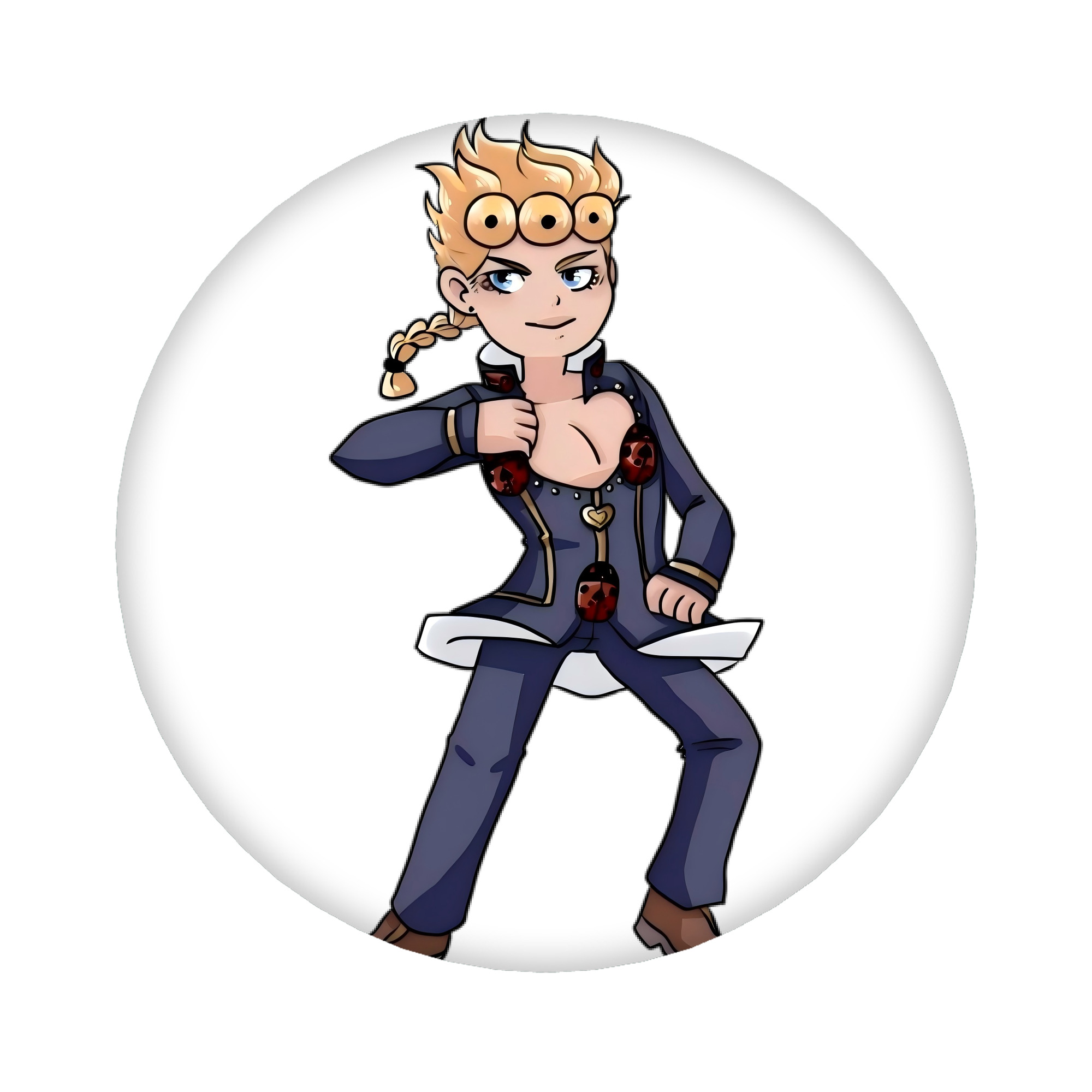 （画像用） ジョジョの奇妙な冒険 ジョルノ?ジョバァーナ JoJo's Bizarre Adventure Giorno Giovanna 6cm 缶バッジ 複数セット