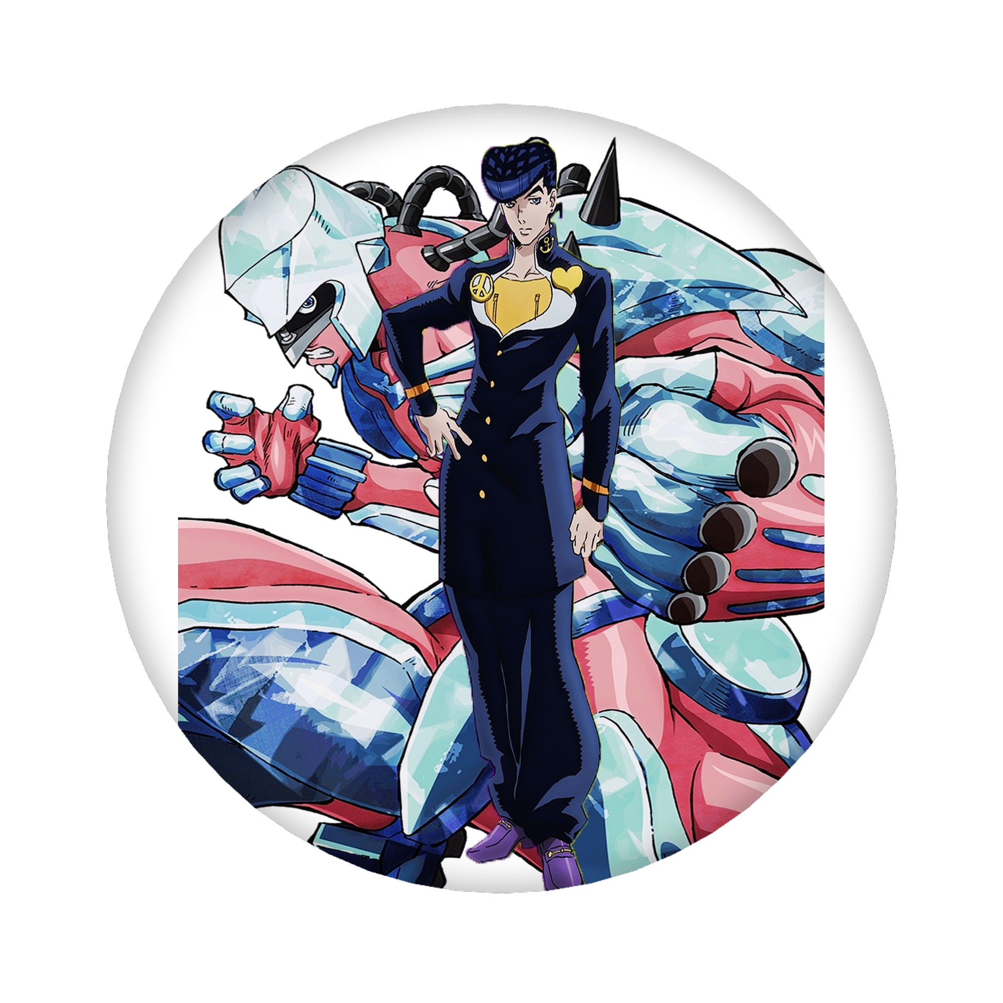 （画像用） ジョジョの奇妙な冒険 ひがしかた じょうすけ JoJo's Bizarre Adventure Higashikata Josuke 6cm 缶バッジ 複数セット
