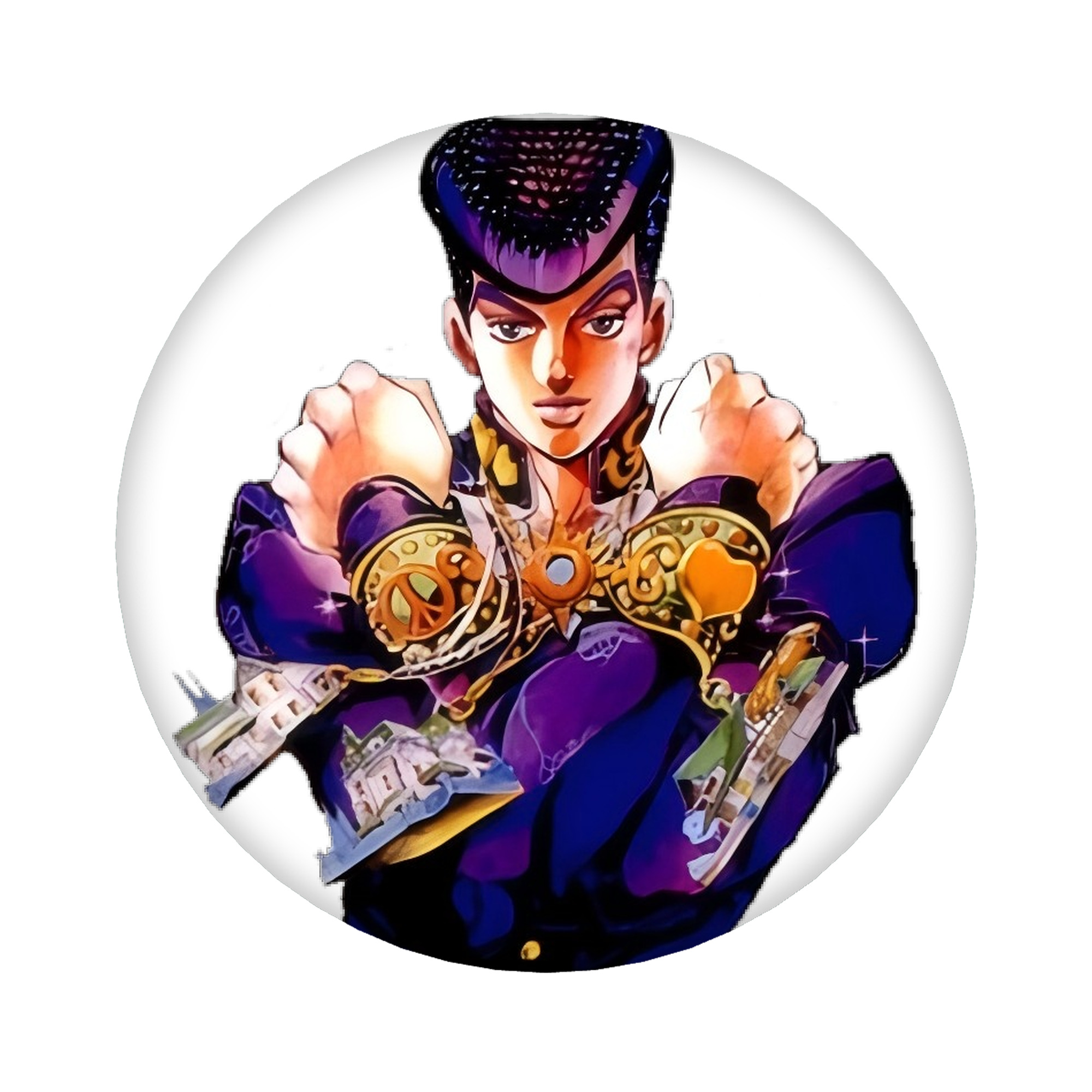 （画像用） ジョジョの奇妙な冒険 ひがしかた じょうすけ JoJo's Bizarre Adventure Higashikata Josuke 6cm 缶バッジ 複数セット